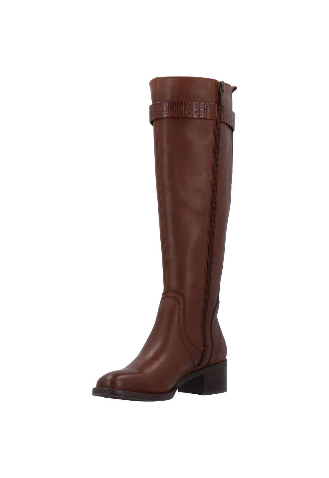 Bota Mujer Cuero Angie Café-3