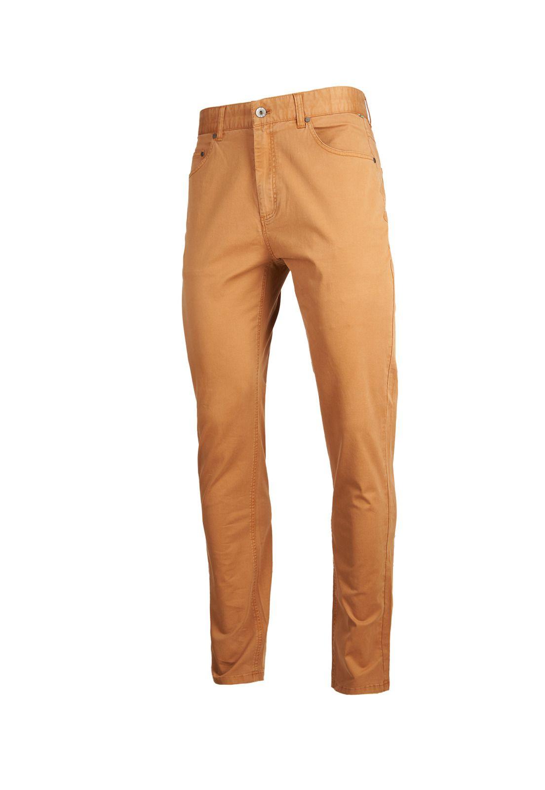 Pantalón Hombre Five Café-0