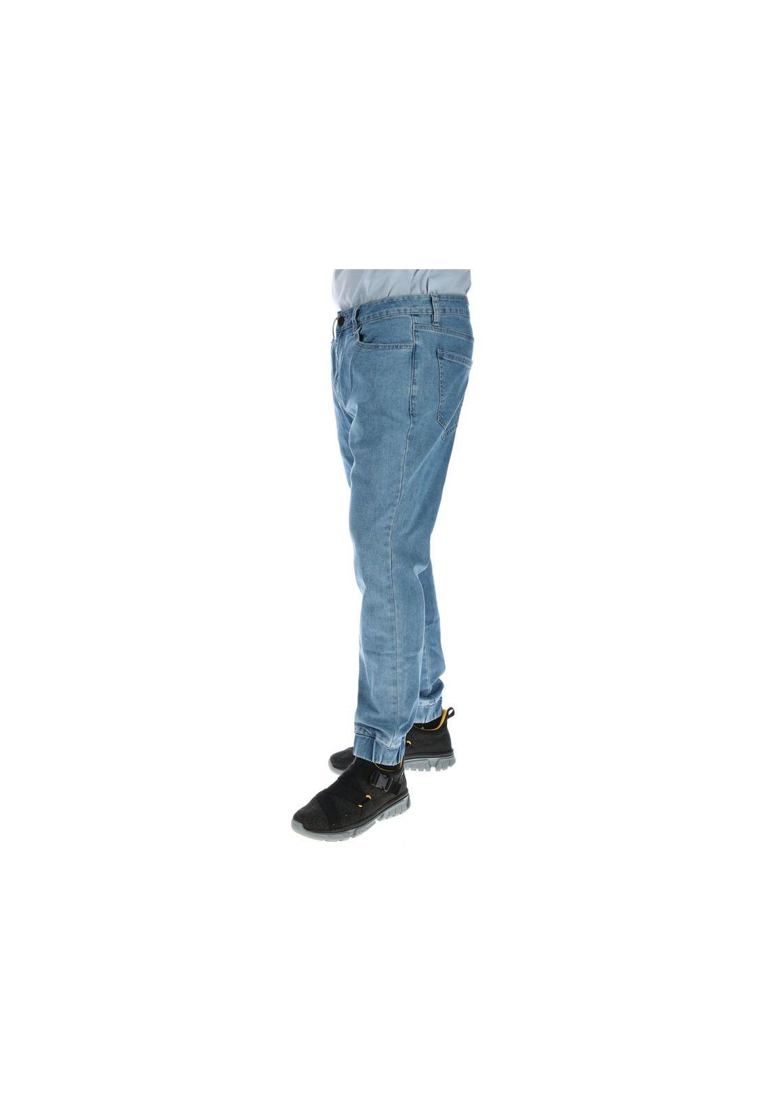 Jeans Hombre Denim Jogger Slim Fit Azul-1