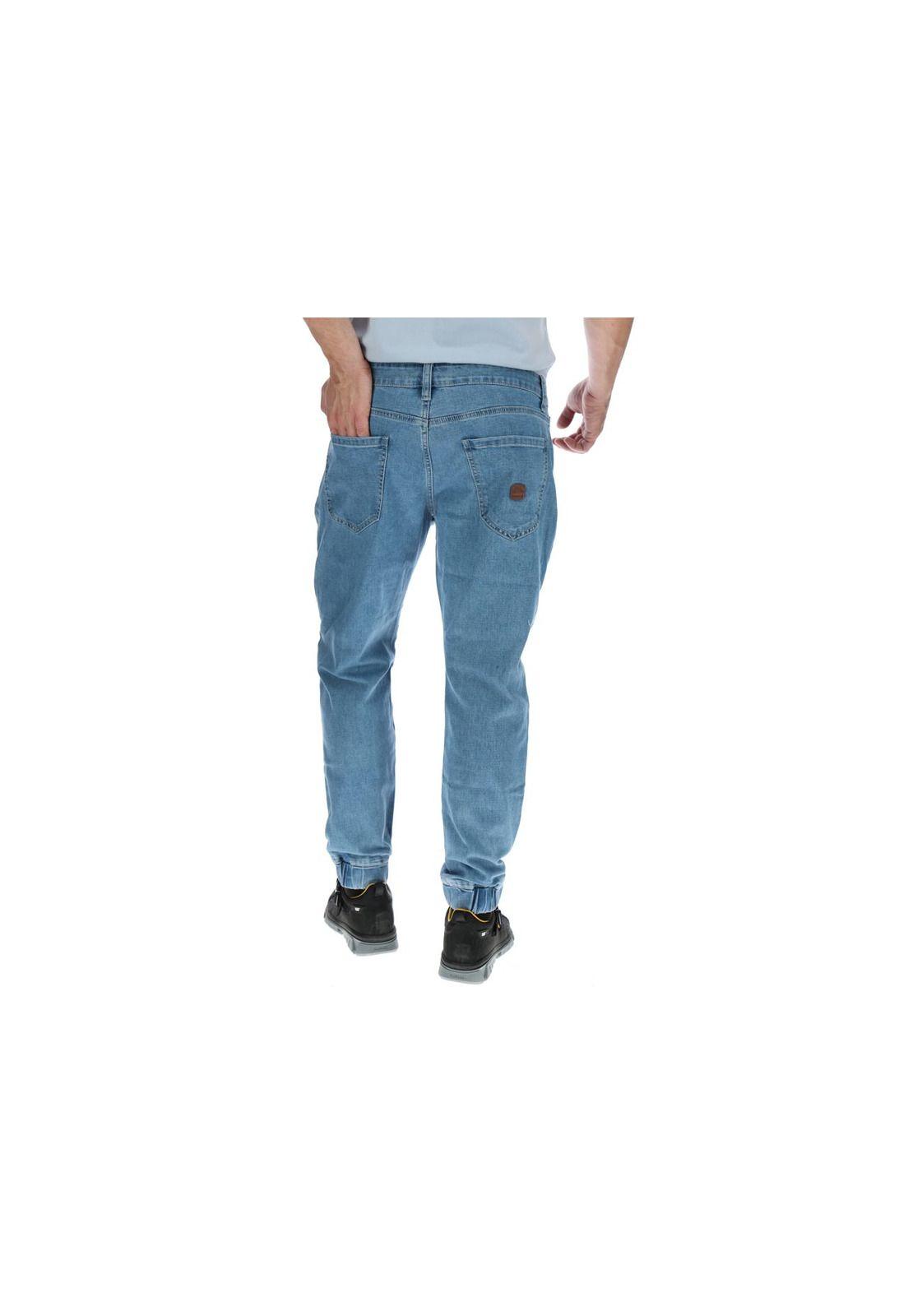 Jeans Hombre Denim Jogger Slim Fit Azul-2