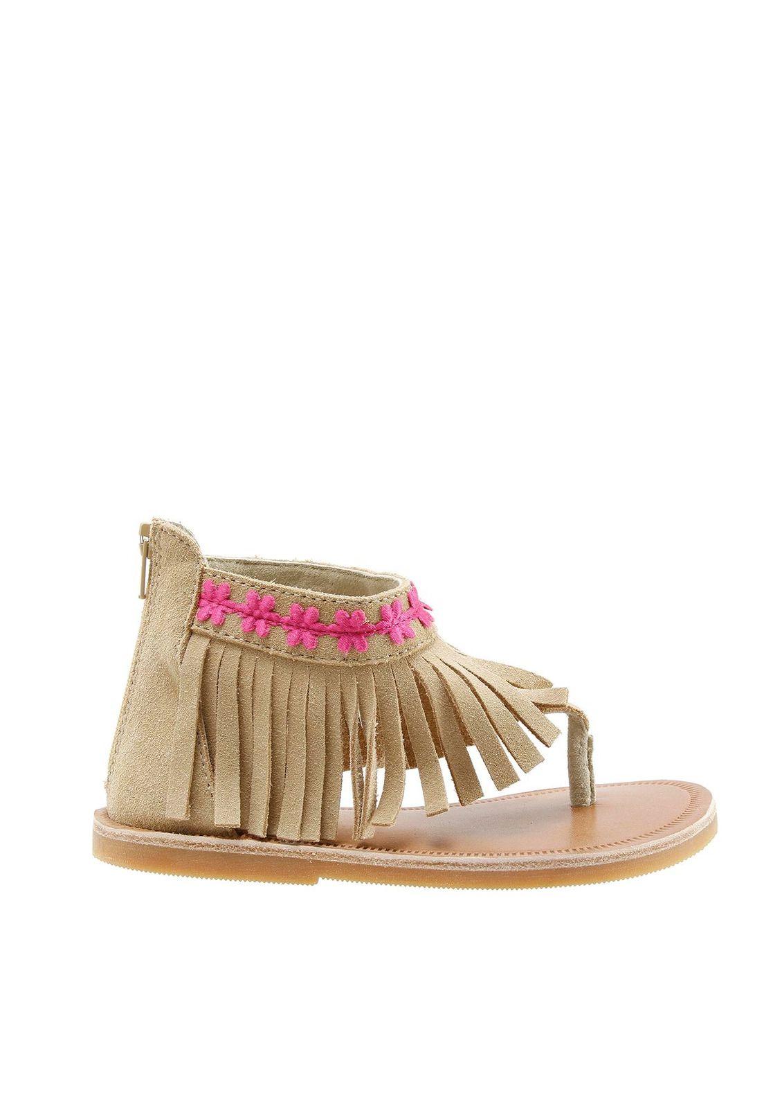 Sandalia Cuero Niña Taha Camel-2