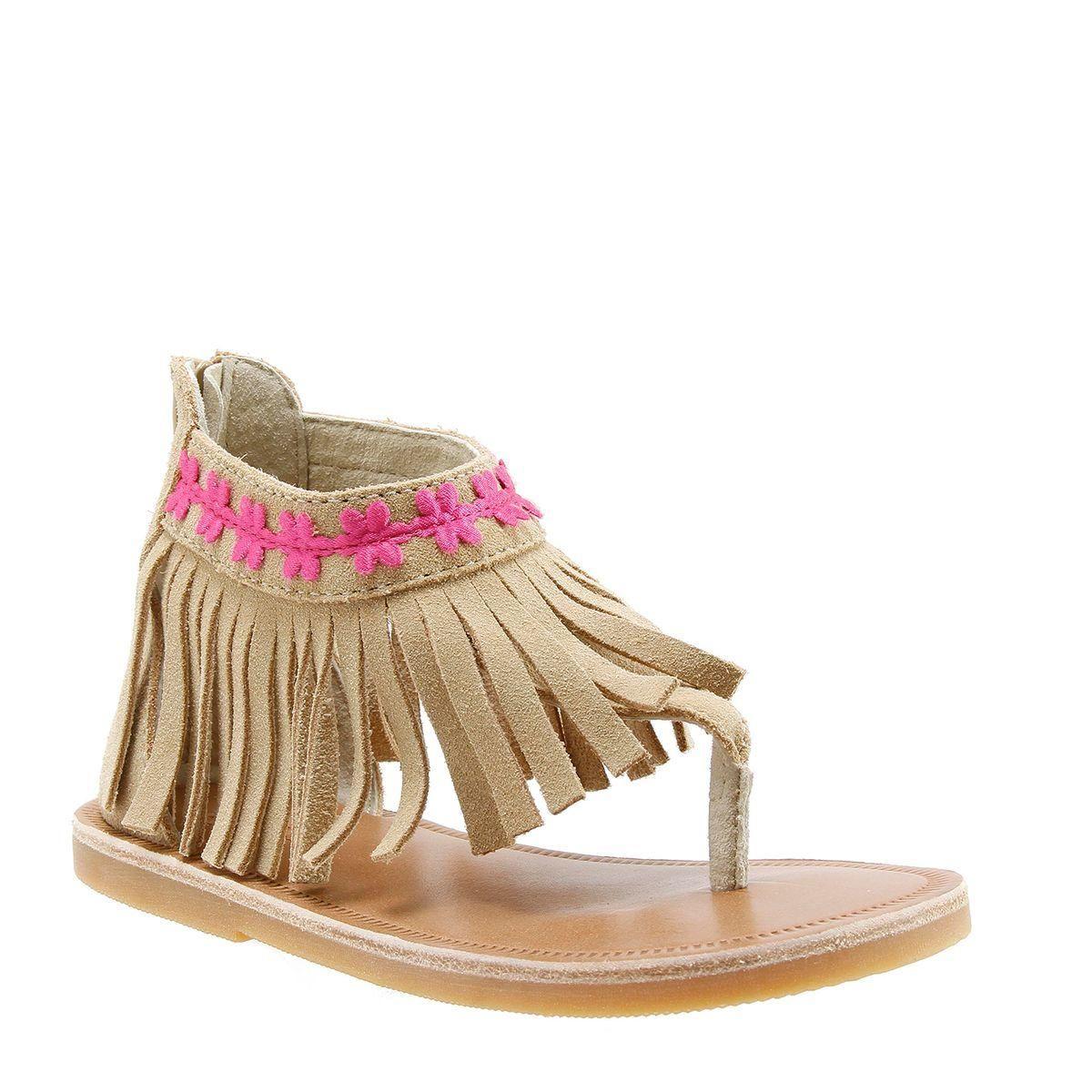 Sandalia Cuero Niña Taha Camel-0