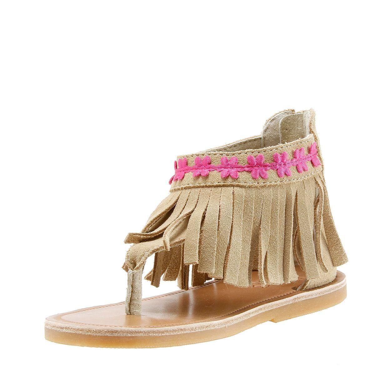 Sandalia Cuero Niña Taha Camel-1