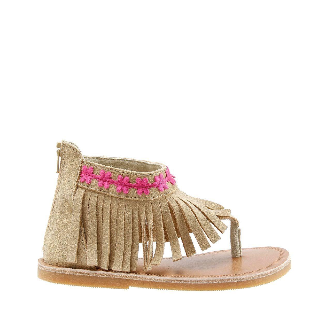 Sandalia Cuero Niña Taha Camel-2