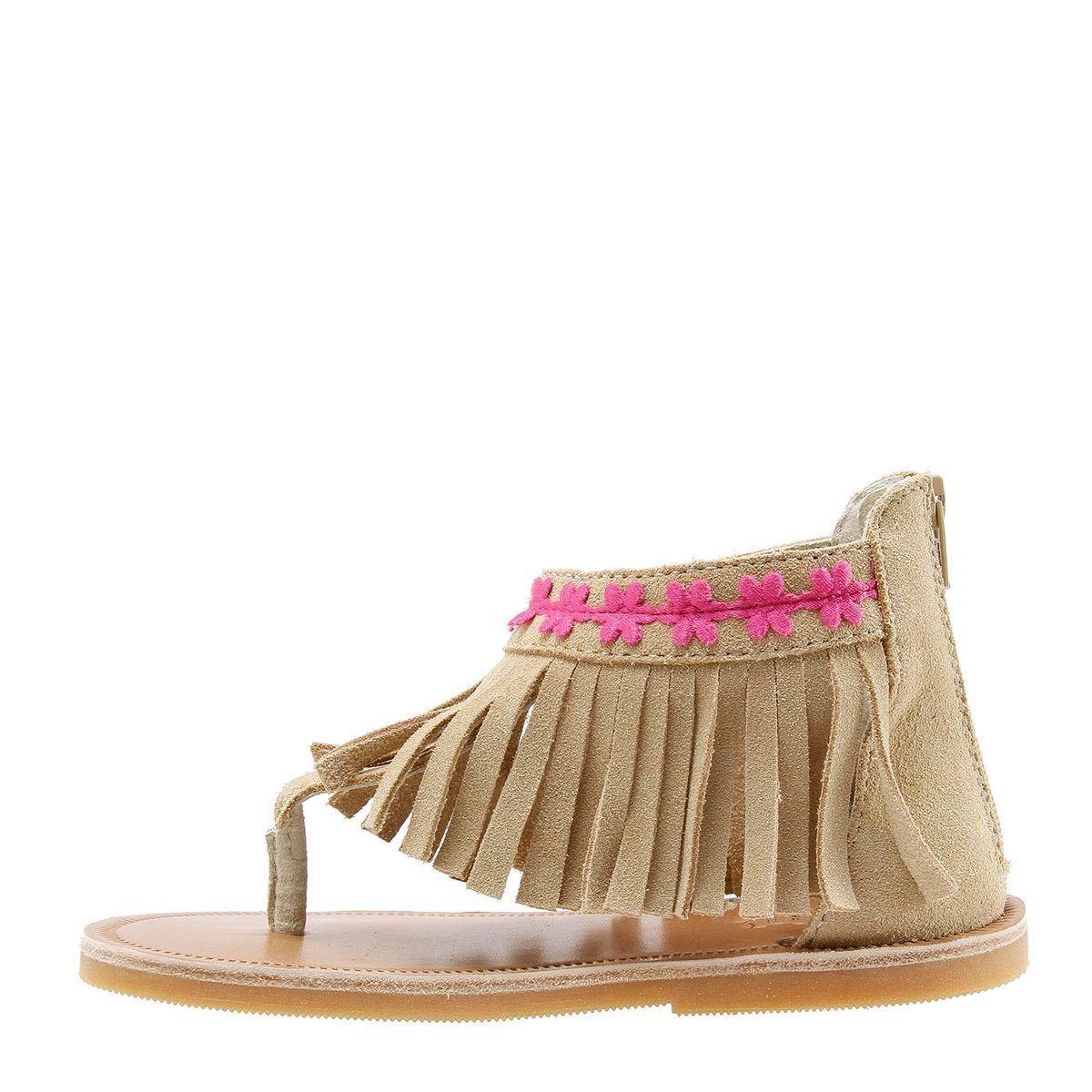 Sandalia Cuero Niña Taha Camel-3