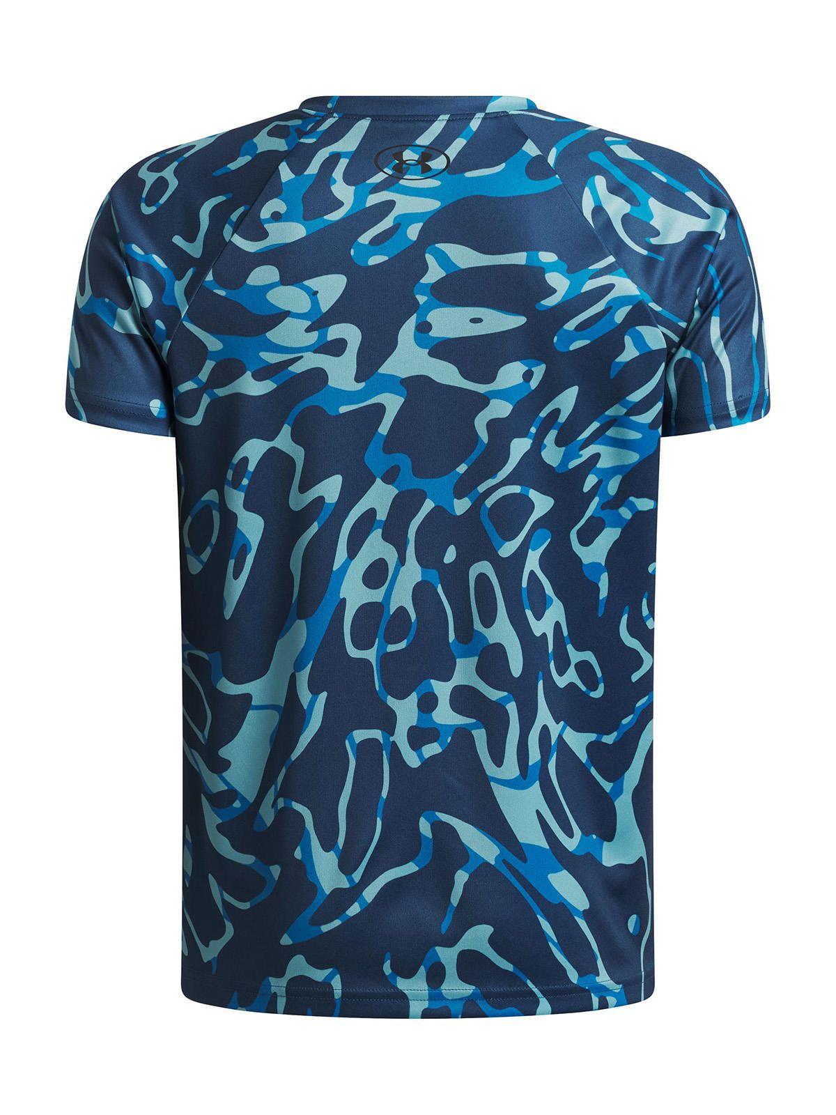 Polera M/C Niño Tech Big Logo Ss Azul-1
