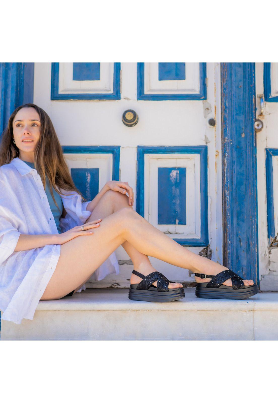 Sandalia Mujer Peaceful Negro-1