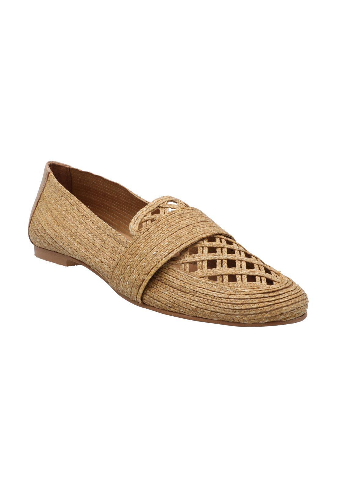 Mocasín Rafia Mujer Lusepa Beige-1