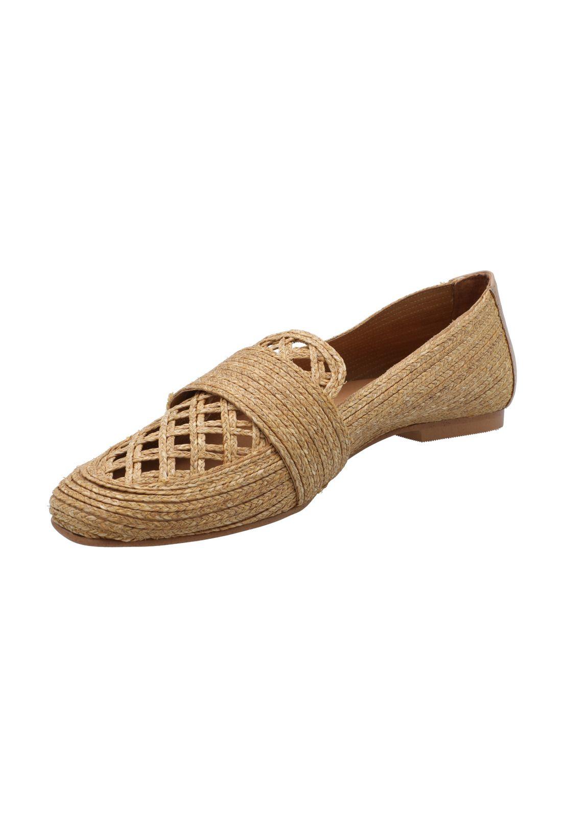 Mocasín Rafia Mujer Lusepa Beige-4