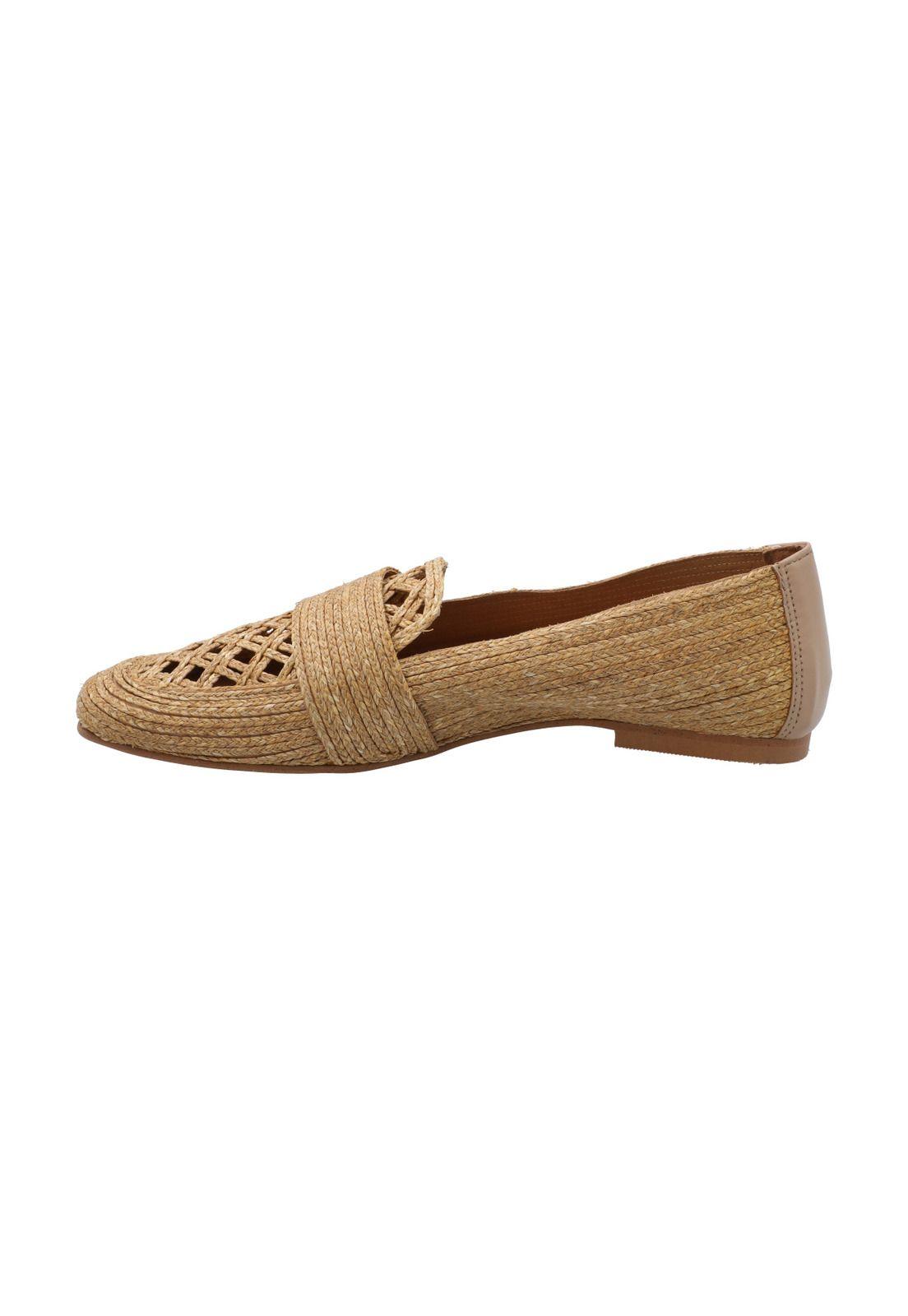 Mocasín Rafia Mujer Lusepa Beige-5