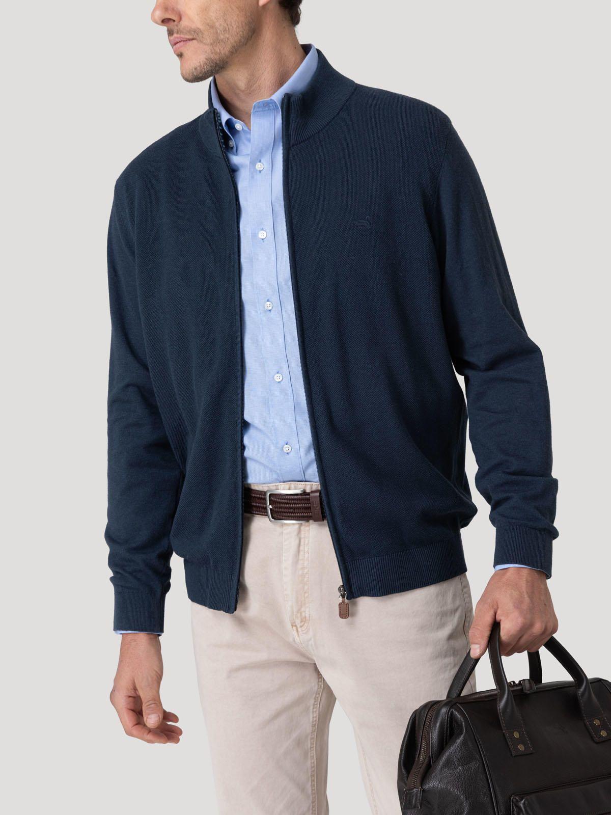 Sweater Algodón Orgánico Hombre Bilbaofull Azu-4
