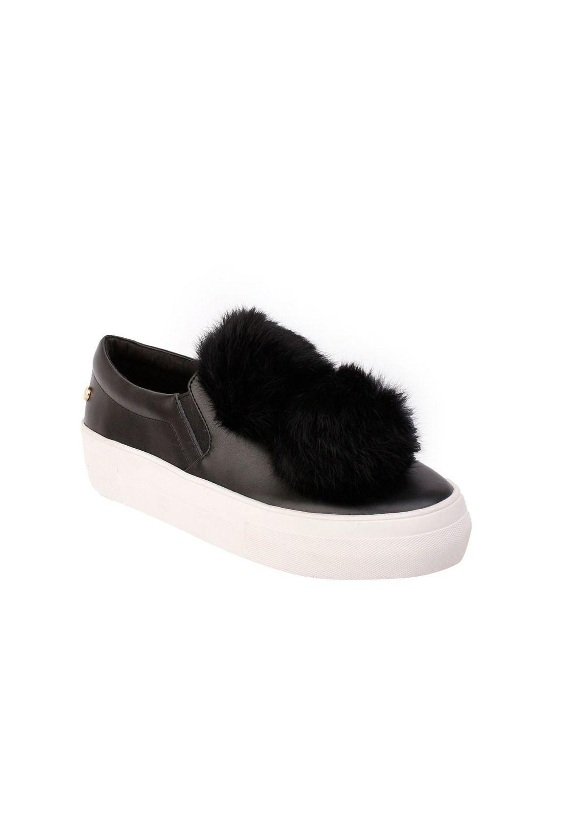 Zapatilla Cuero Bunny Negro-0