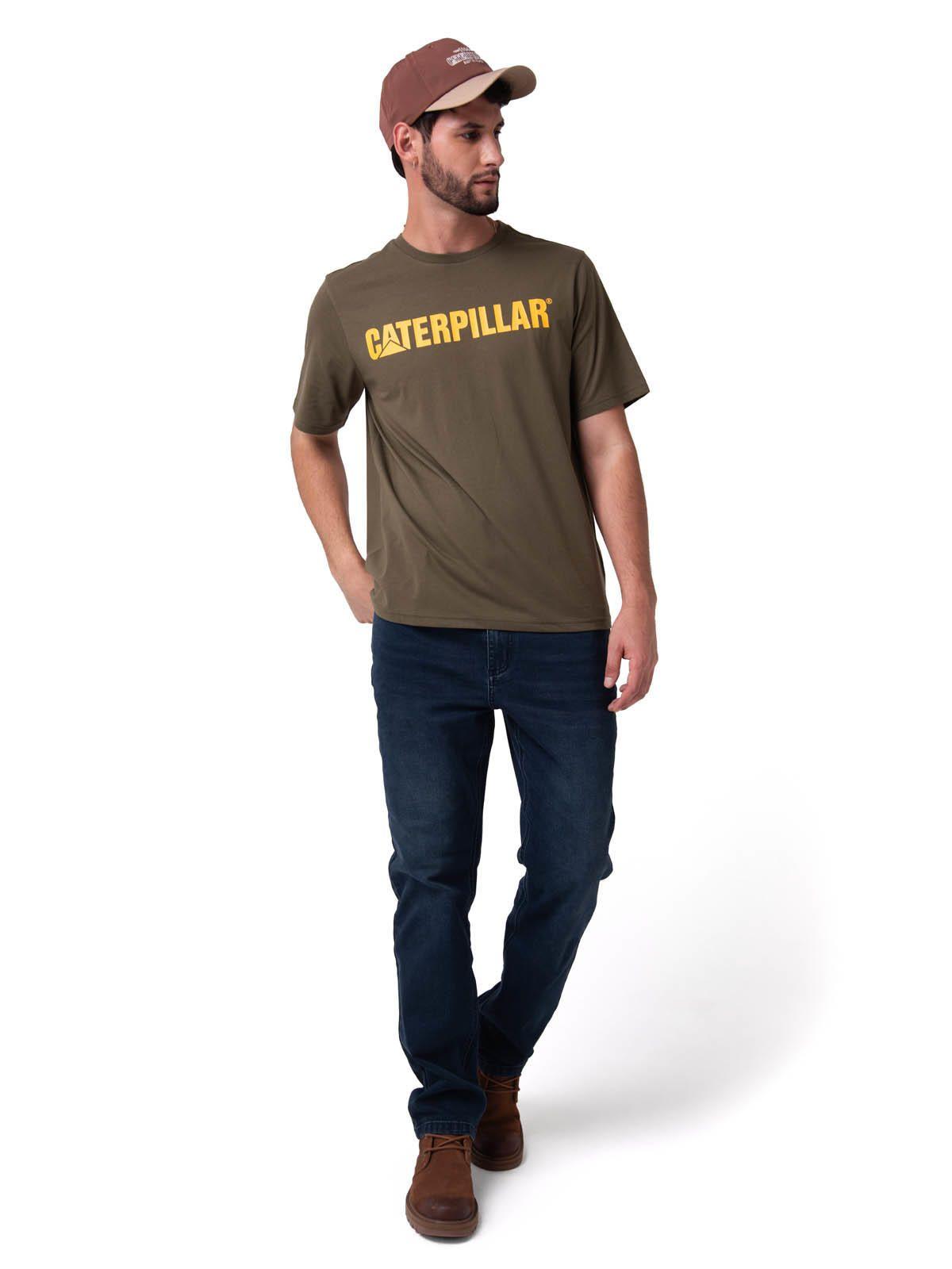 Polera Manga Corta Hombre Logo Verde-4