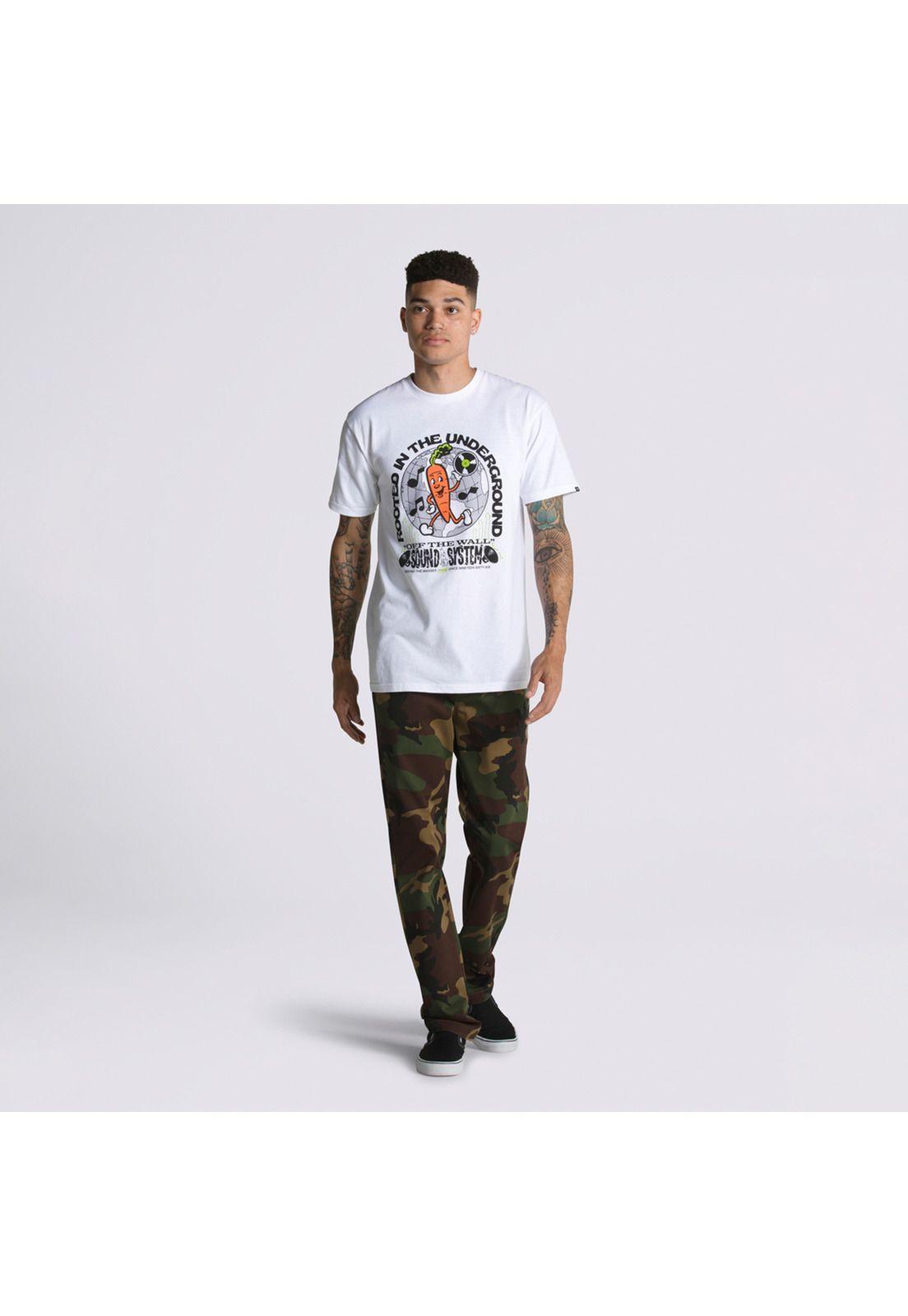 Polera Manga Corta Rooted Sound Blanco Unisex-5