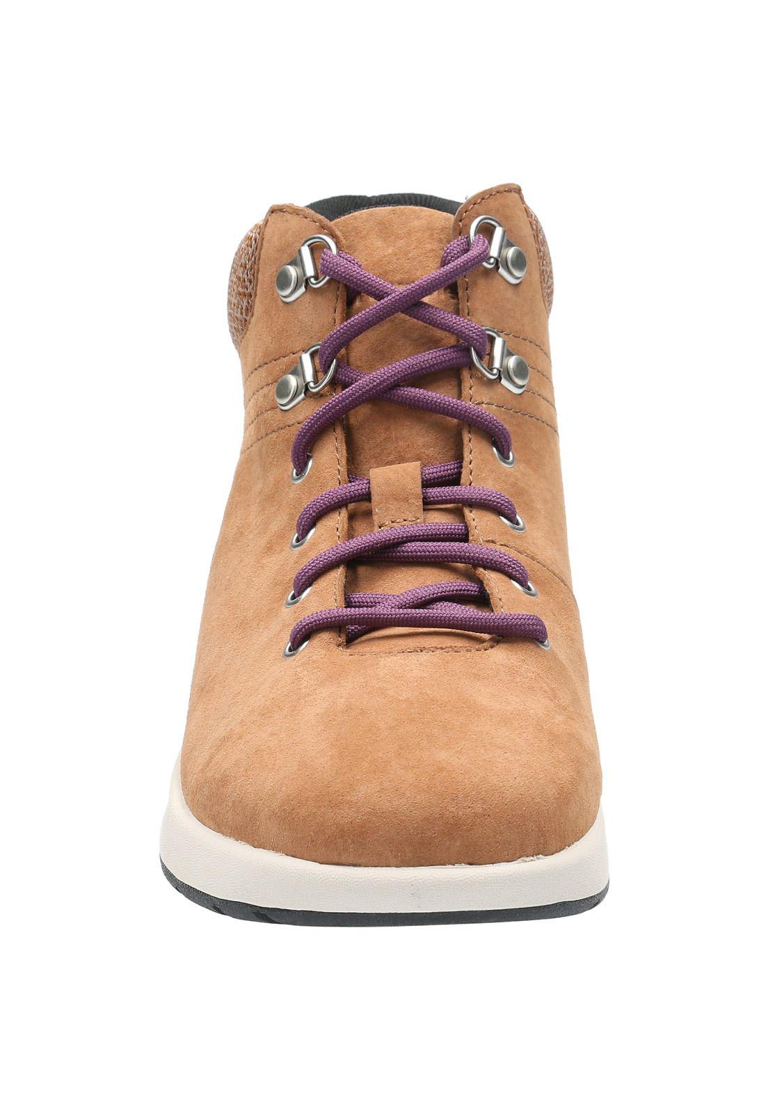 Botin Cuero Mujer Spinal Lace Boot Café-3