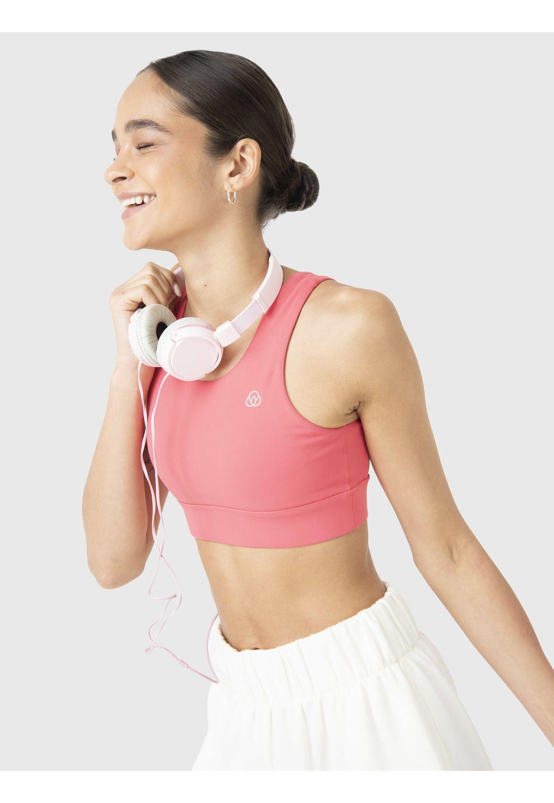 Peto Deportivo Mujer Open Bra Fucsia-0