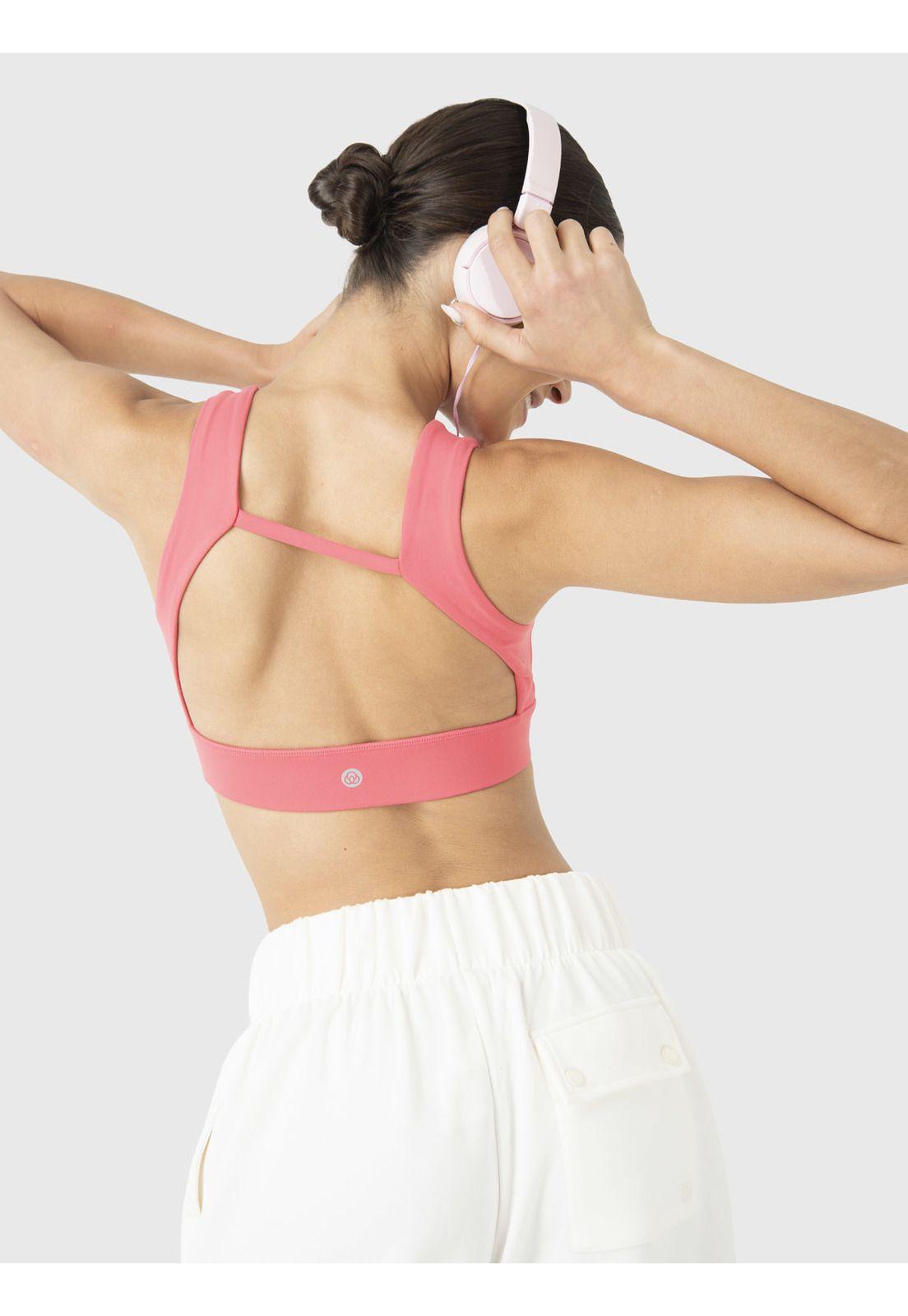 Peto Deportivo Mujer Open Bra Fucsia-1