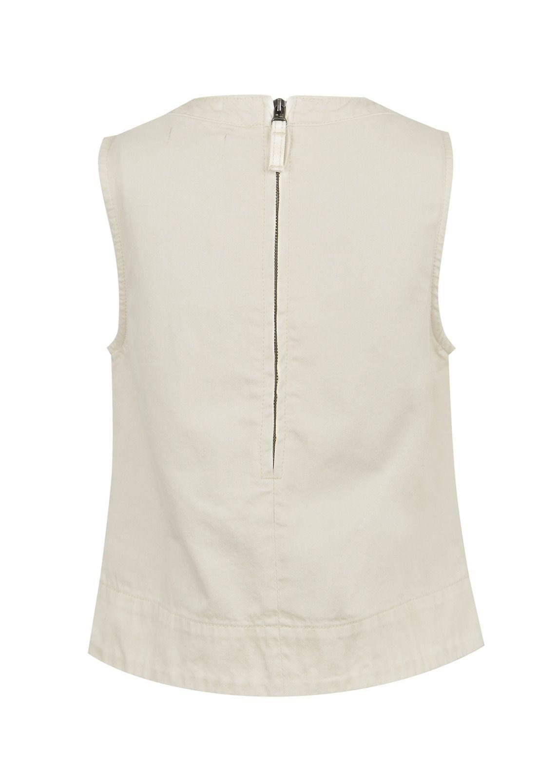 Blusa Algodón Orgánico Crema Lee Mujer -1