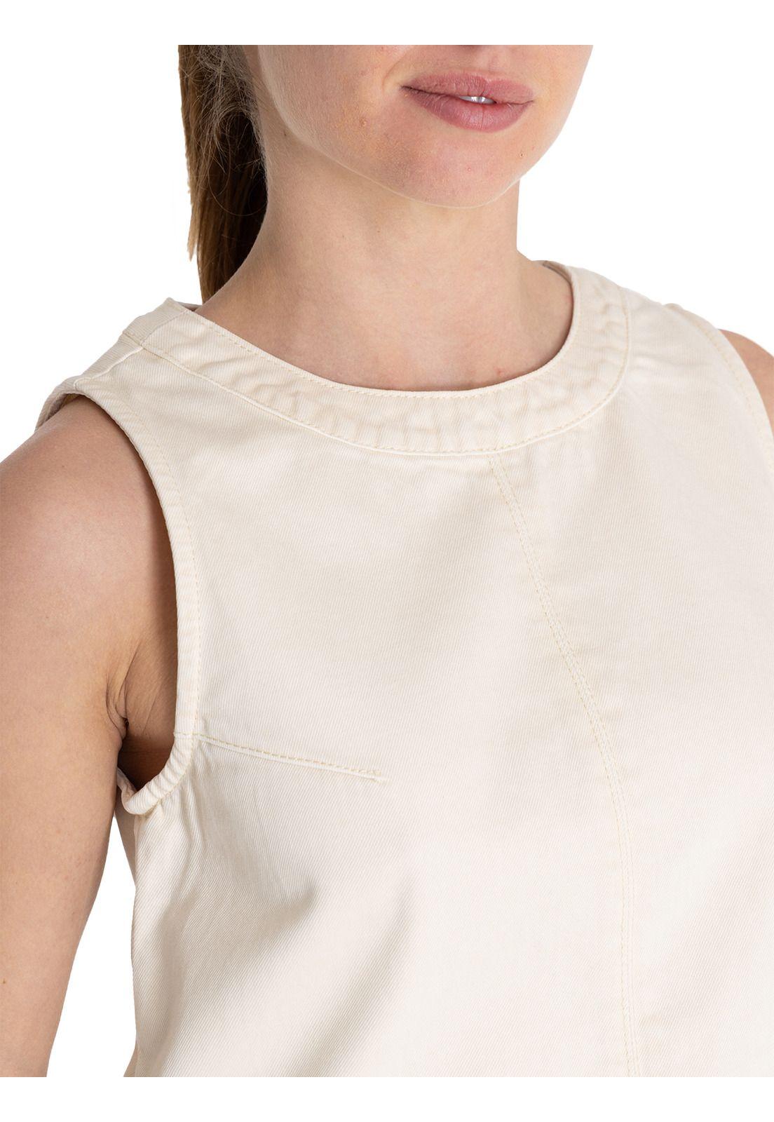 Blusa Algodón Orgánico Crema Lee Mujer -8