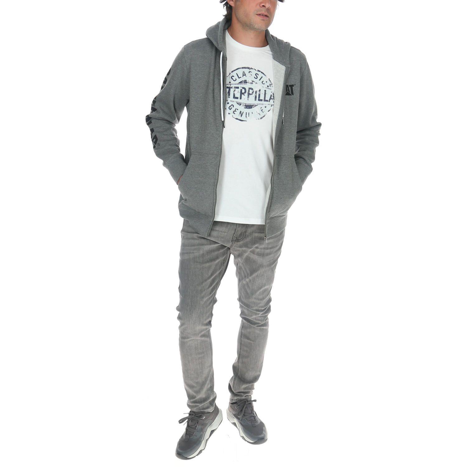 Polerón Hombre Foundation Fz Dm Hooded Gris-4
