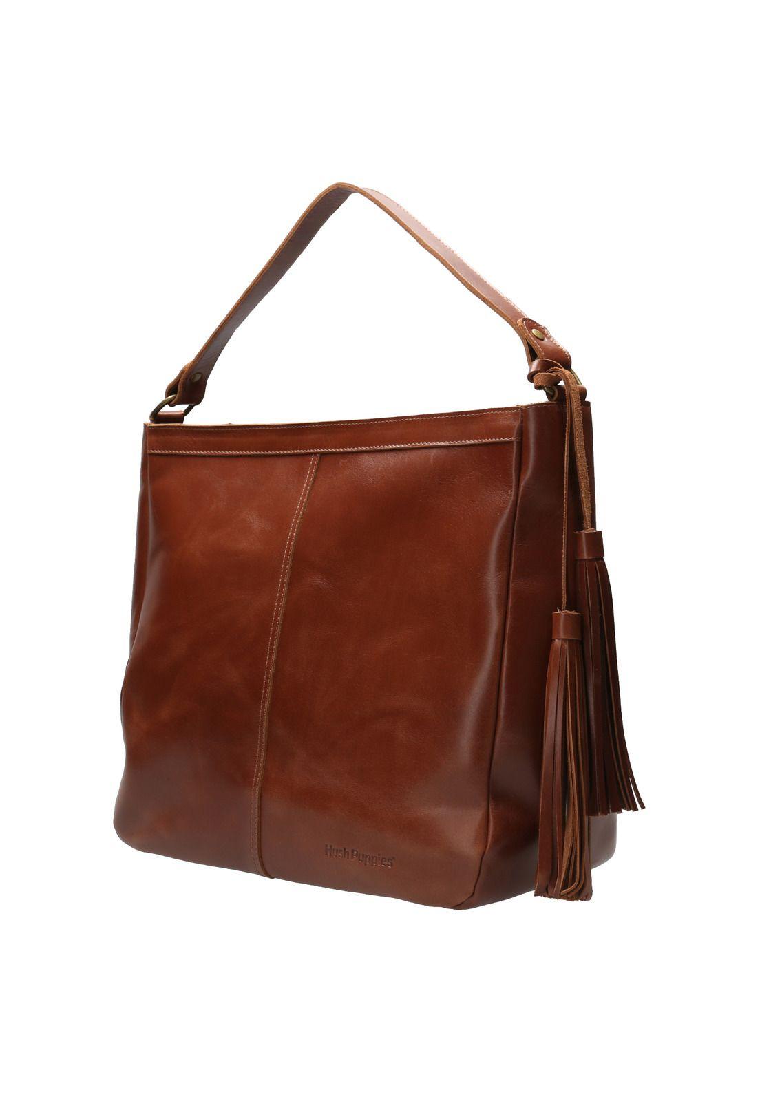 Cartera Cuero Mujer Ovar Hobo Café-1