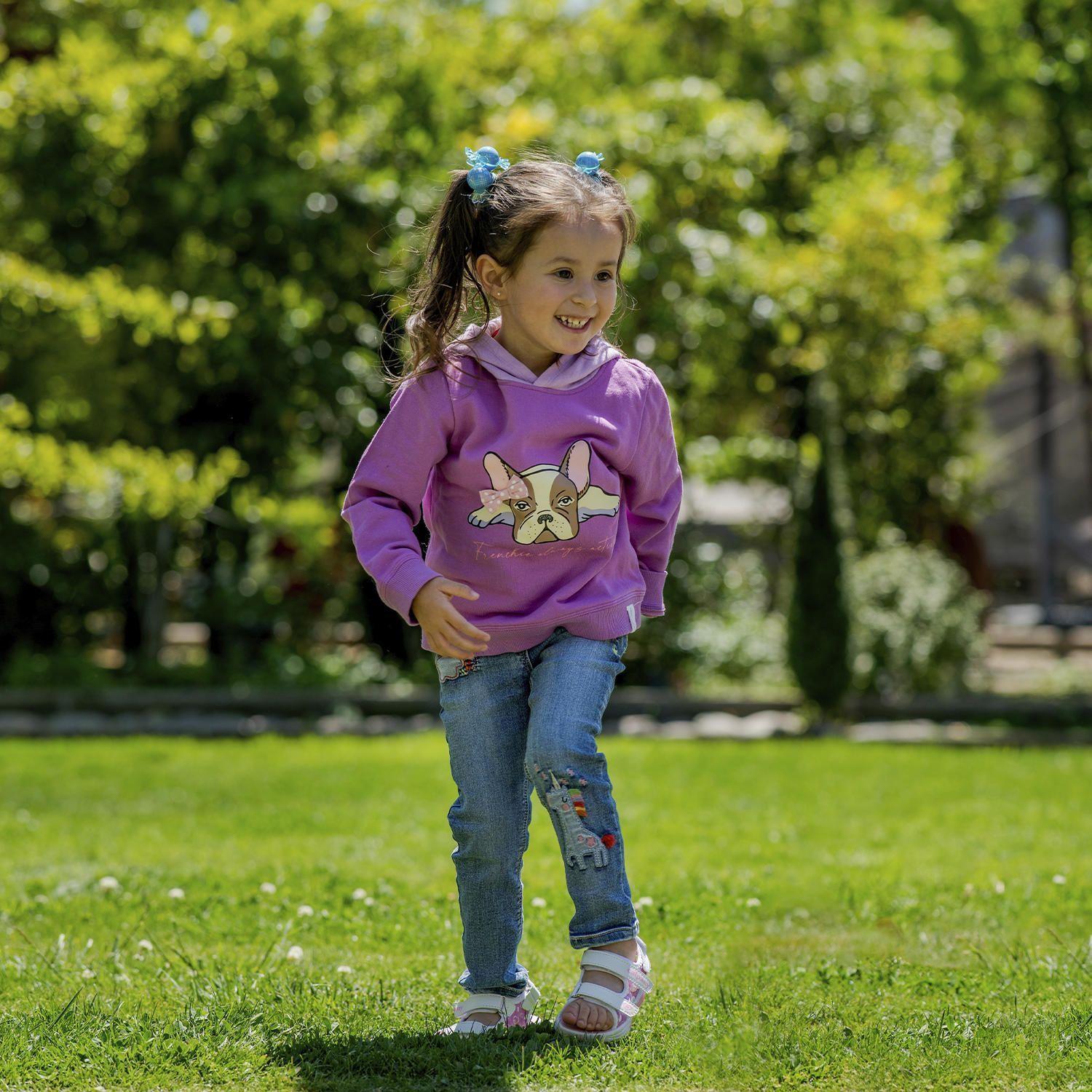 Polerón con Capucha Niña Frenchy Morado-2