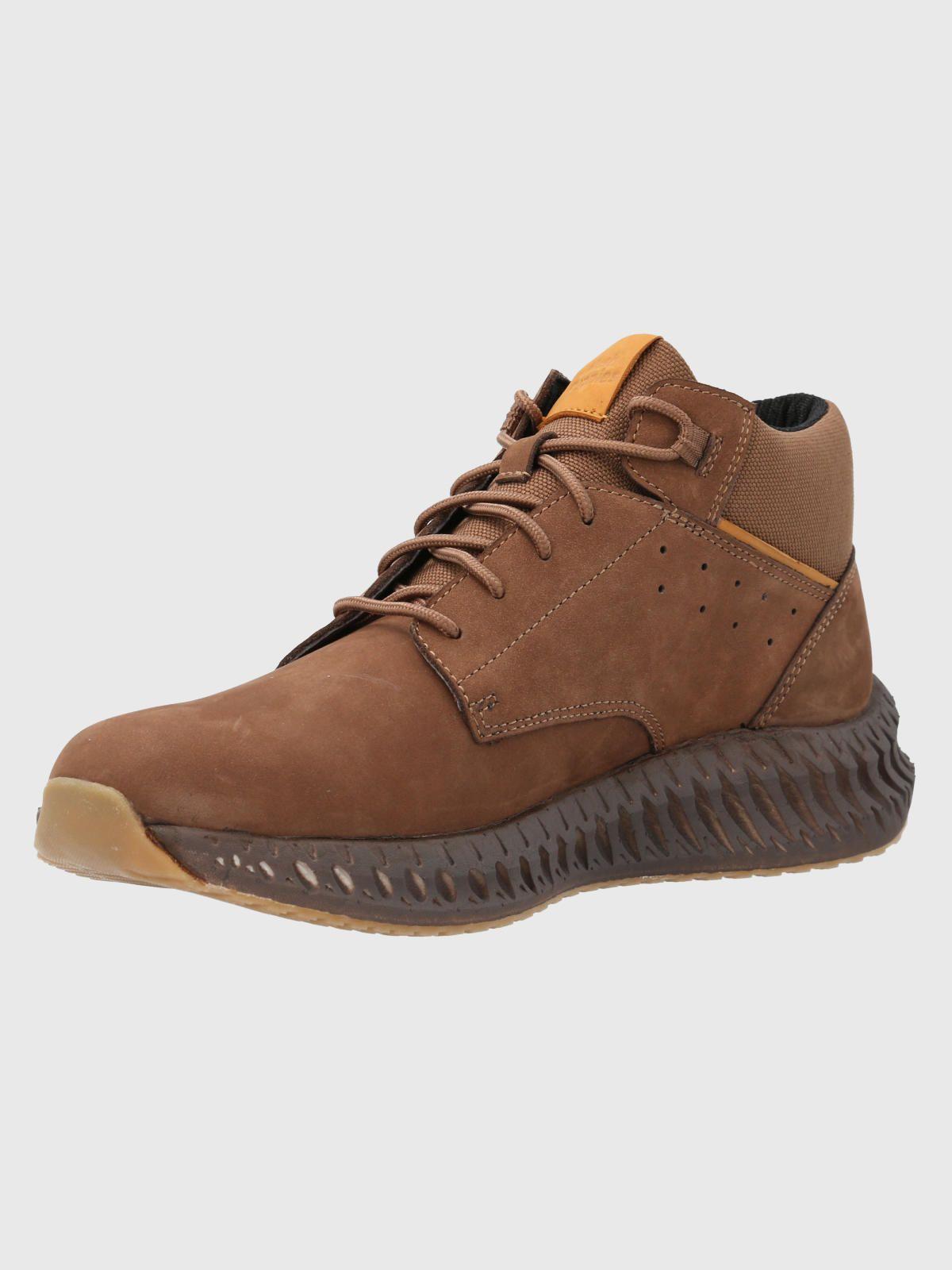 Botín Cuero Hombre Spinal Bootee Café-5