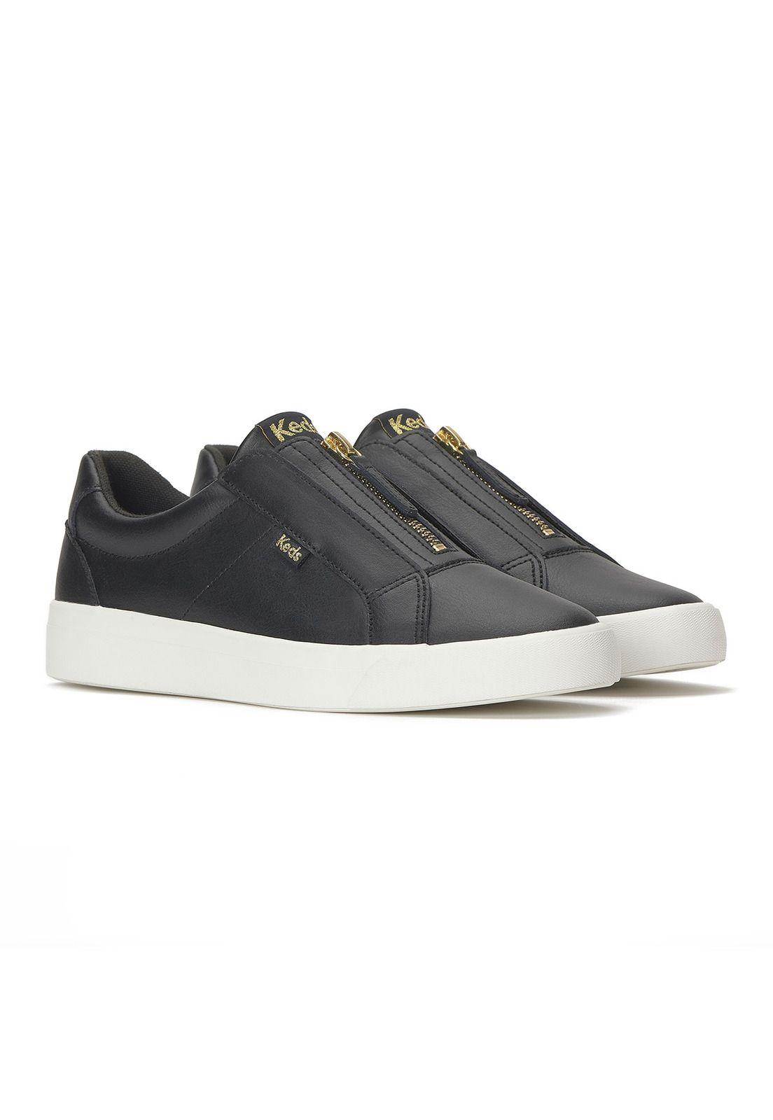 Zapatilla Cuero Mujer Pursuit Zip Lthr Negro-3