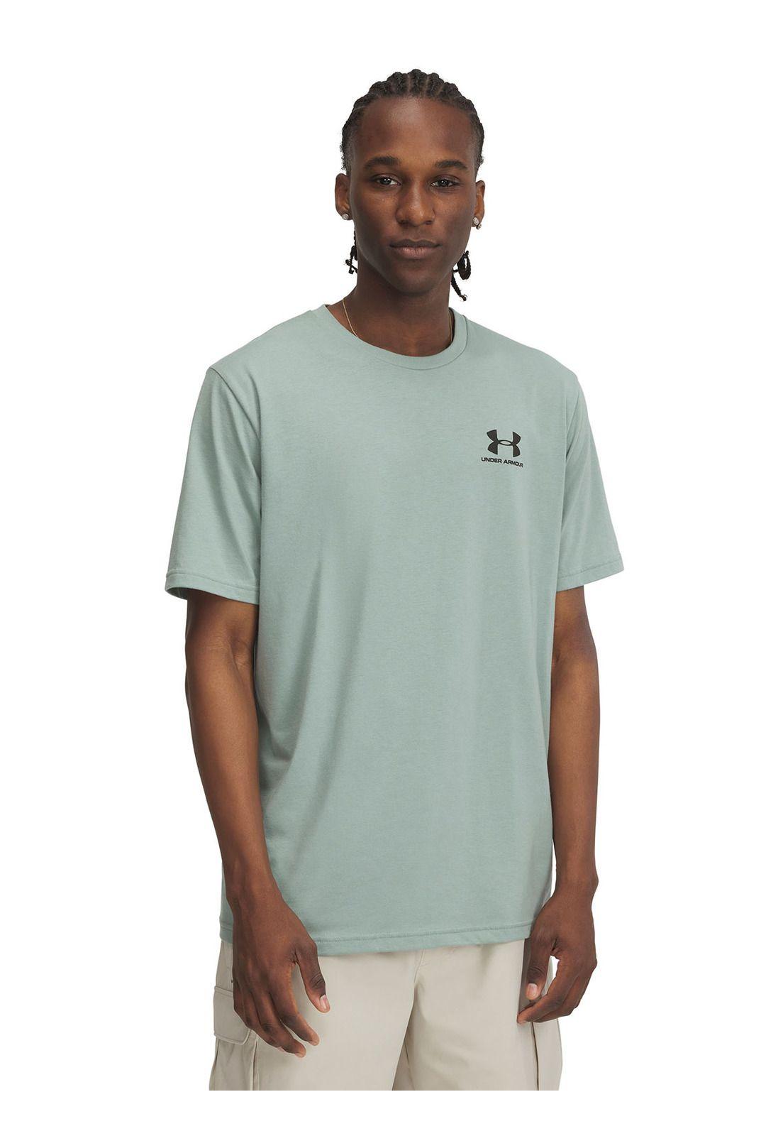 Polera Manga Corta Leftchest Hombre Verde-0