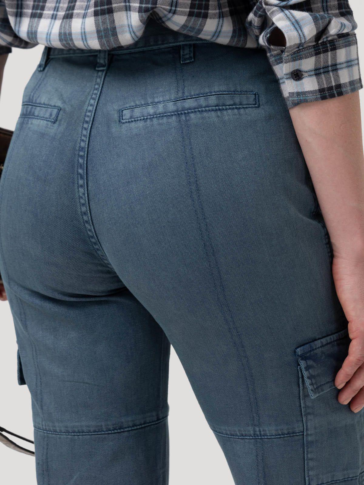 Jeans Algodón/Lino Mujer Glacier Azul-7