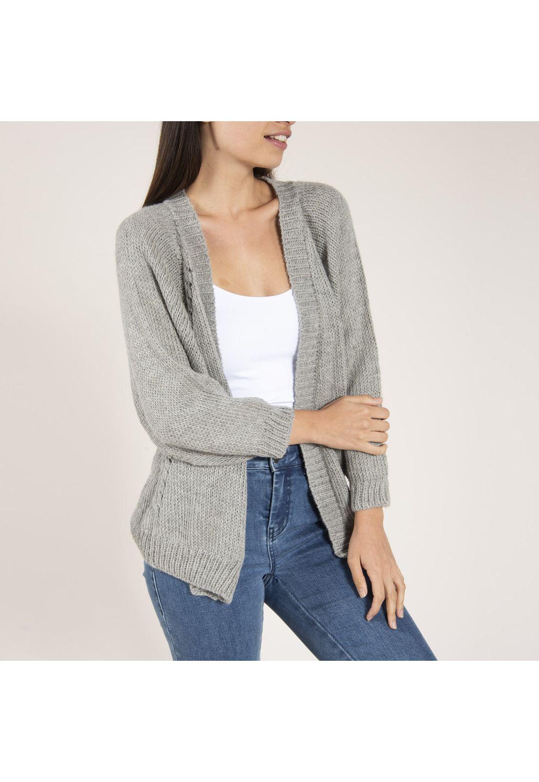 Chaleco Alpaca Mujer Kuyay Waistcoat Gris-1