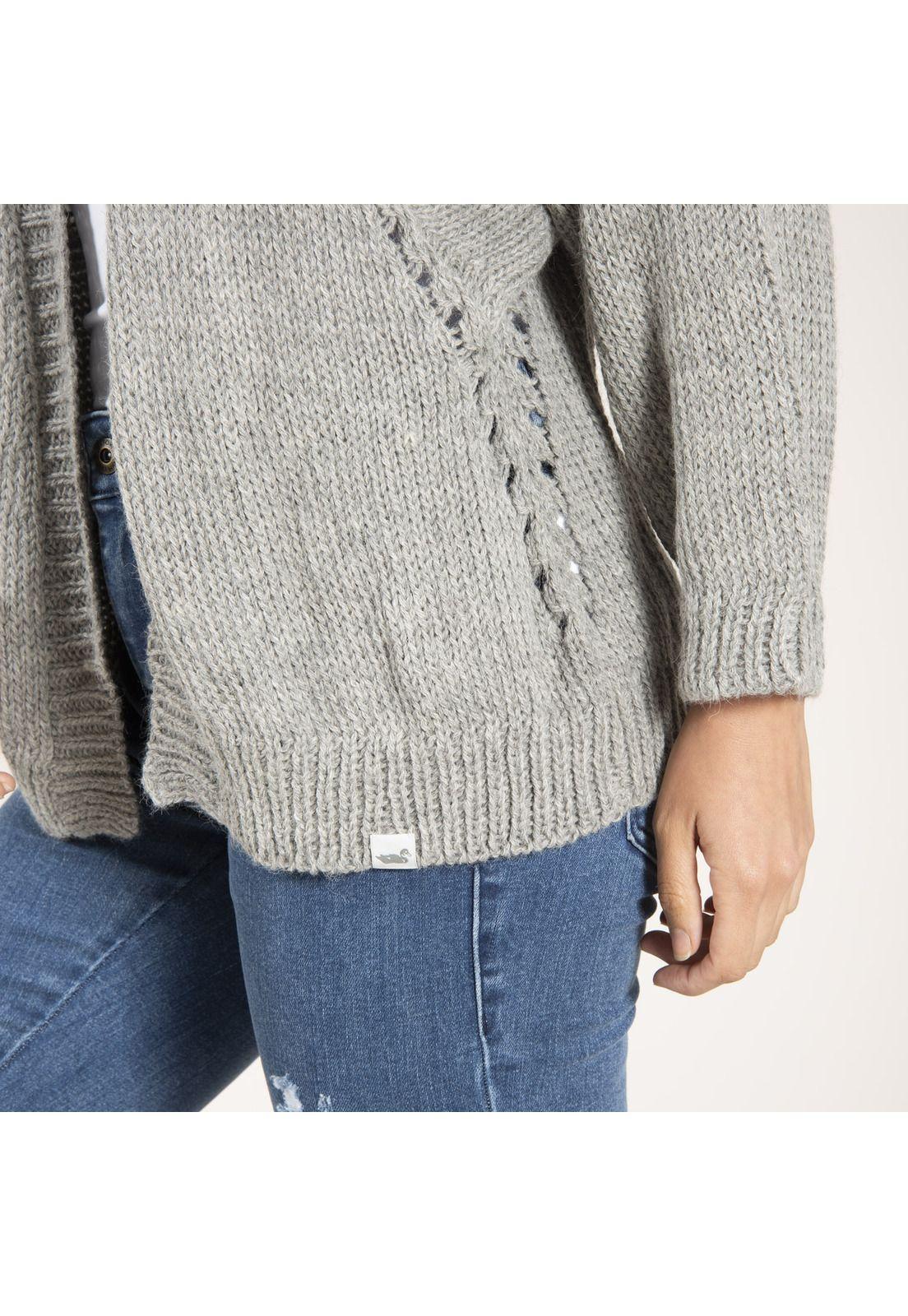 Chaleco Alpaca Mujer Kuyay Waistcoat Gris-4