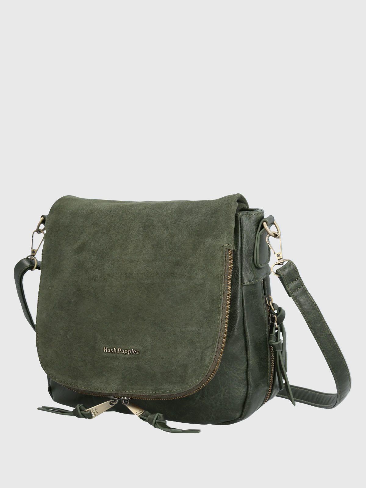 Cartera Ecocuero Mujer Leonni Cross Verde-1