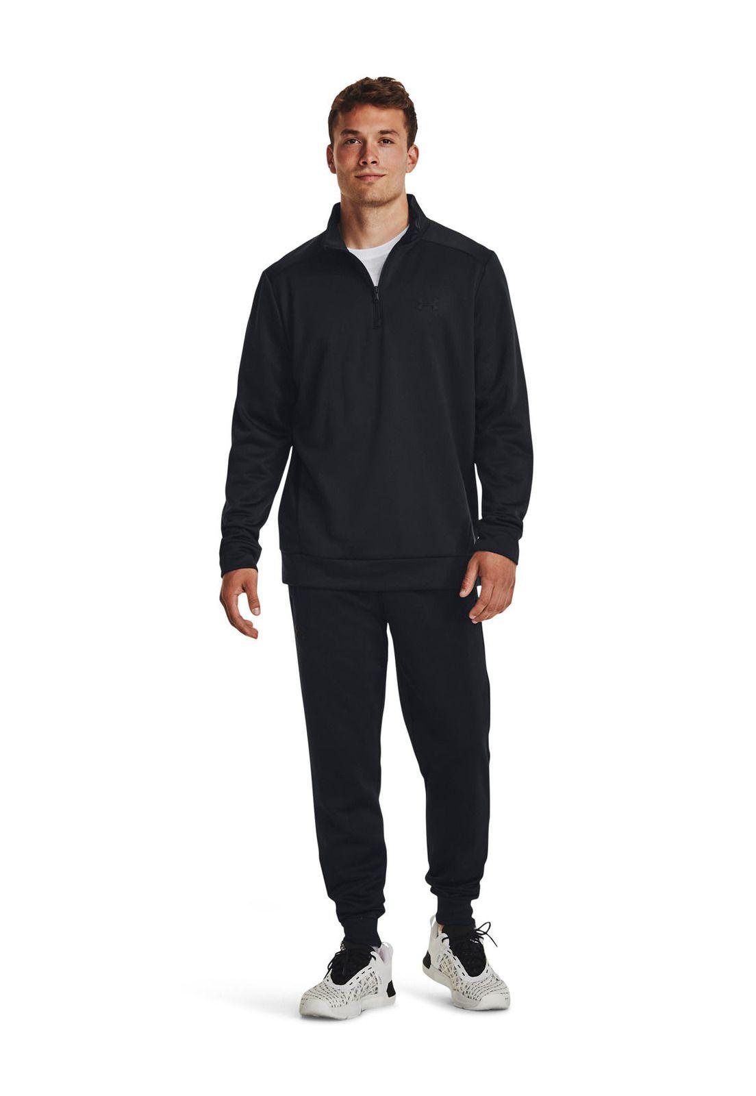 Polerón Armour Fleece 1/4 zip hombre Negro-5