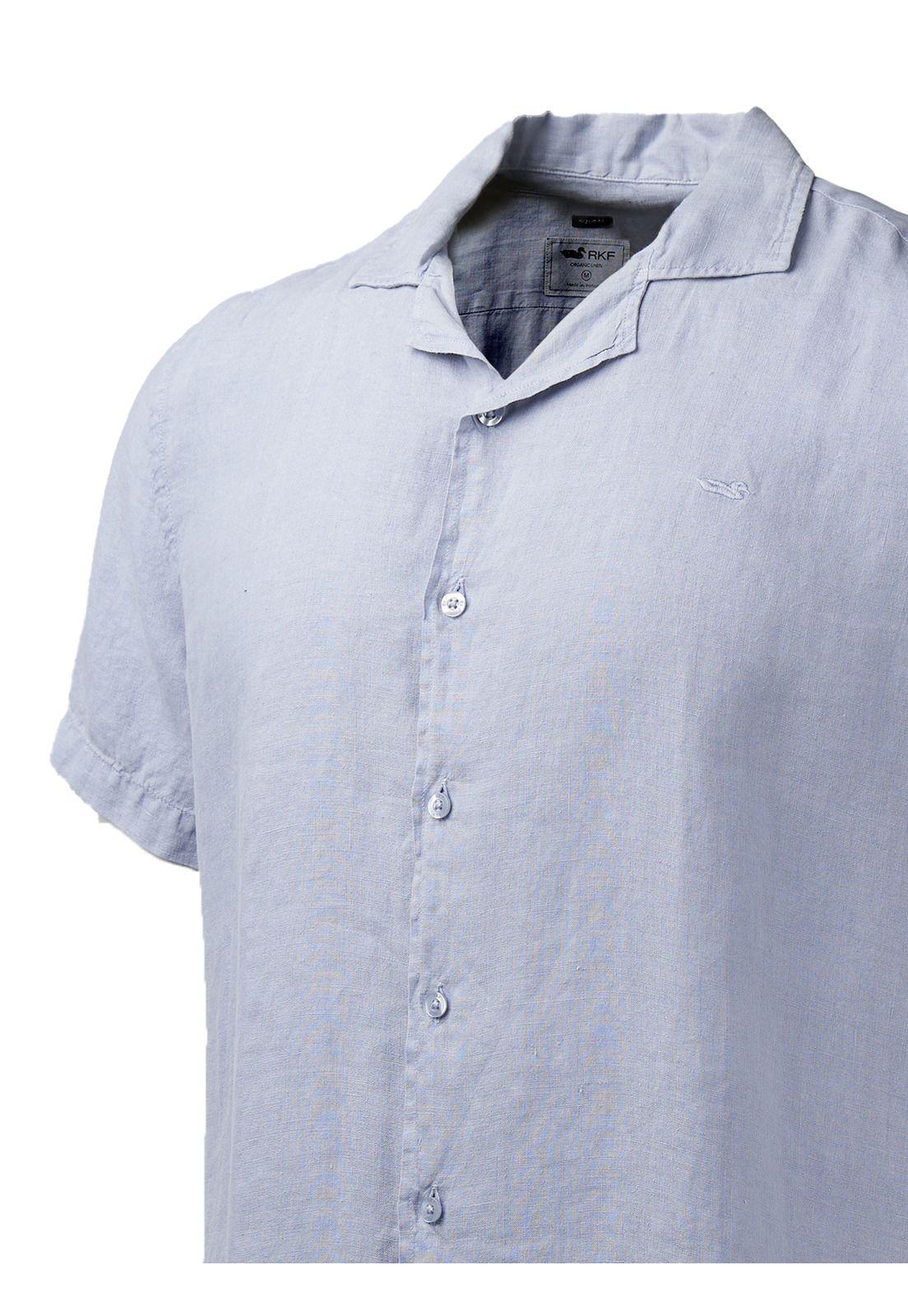 Camisa Lino Orgánico Braga Azul Hombre-3