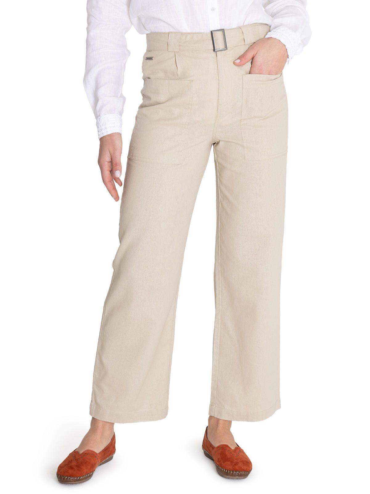 Pantalón Algodón Orgánico Beige Flip Mujer -4