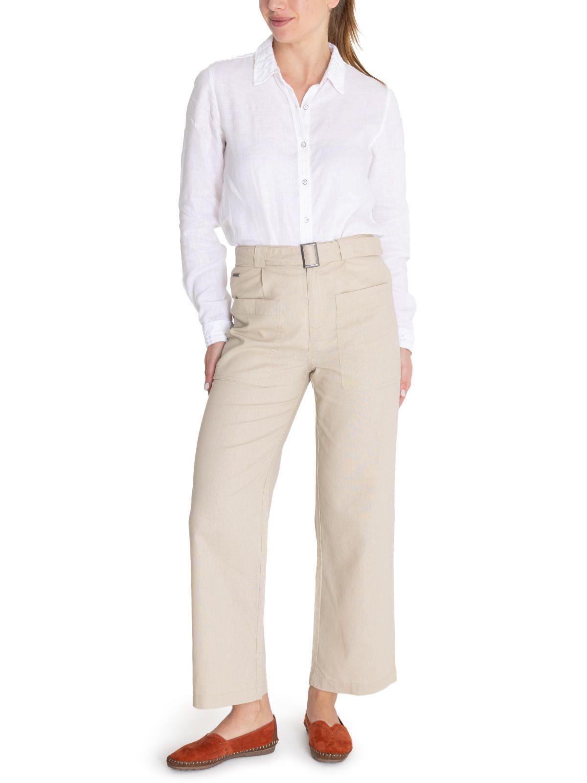 Pantalón Algodón Orgánico Beige Flip Mujer -9
