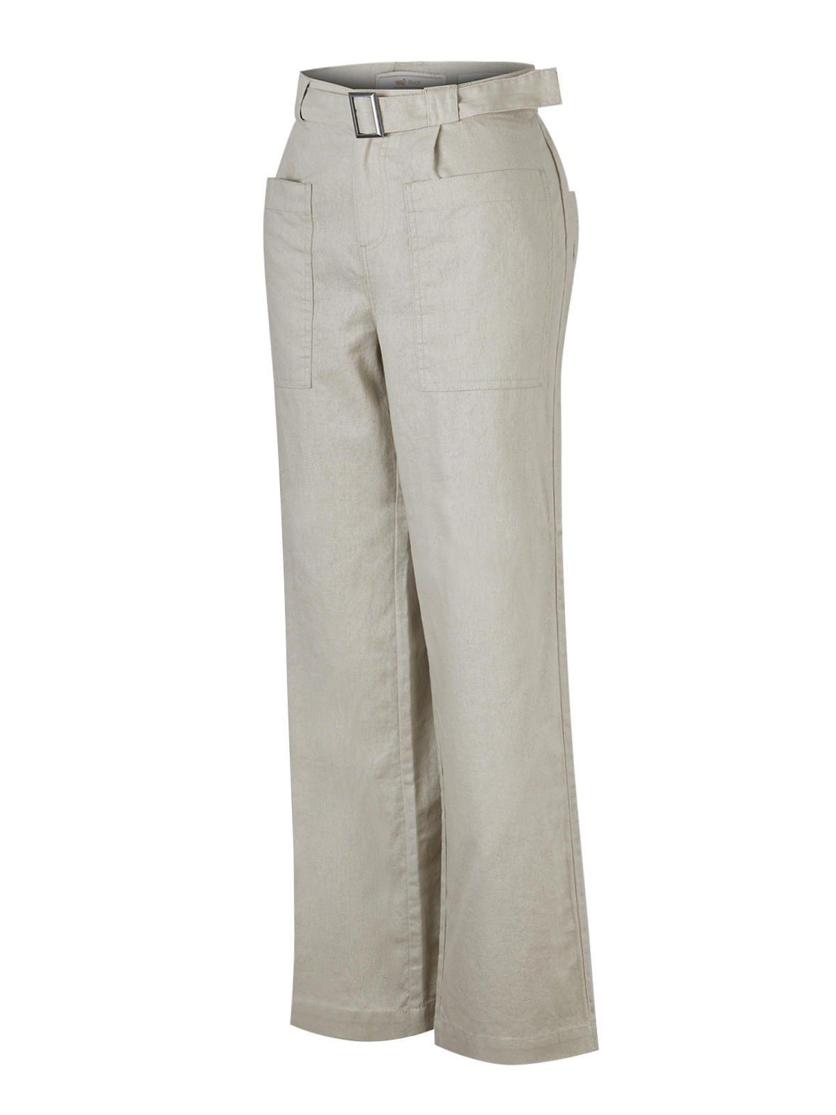 Pantalón Algodón Orgánico Beige Flip Mujer -0