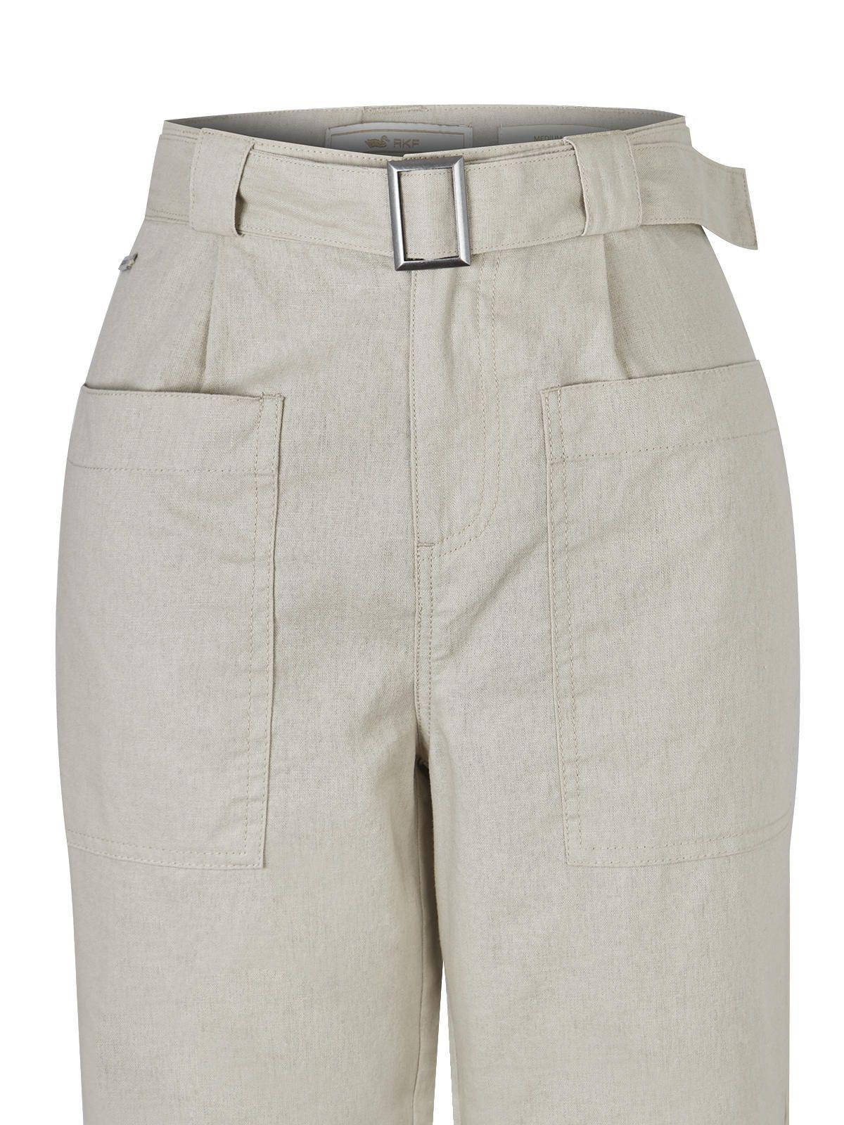 Pantalón Algodón Orgánico Beige Flip Mujer -3