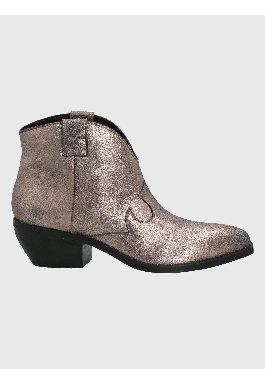 Botín Cuero Gris Mujer Nandrin -1