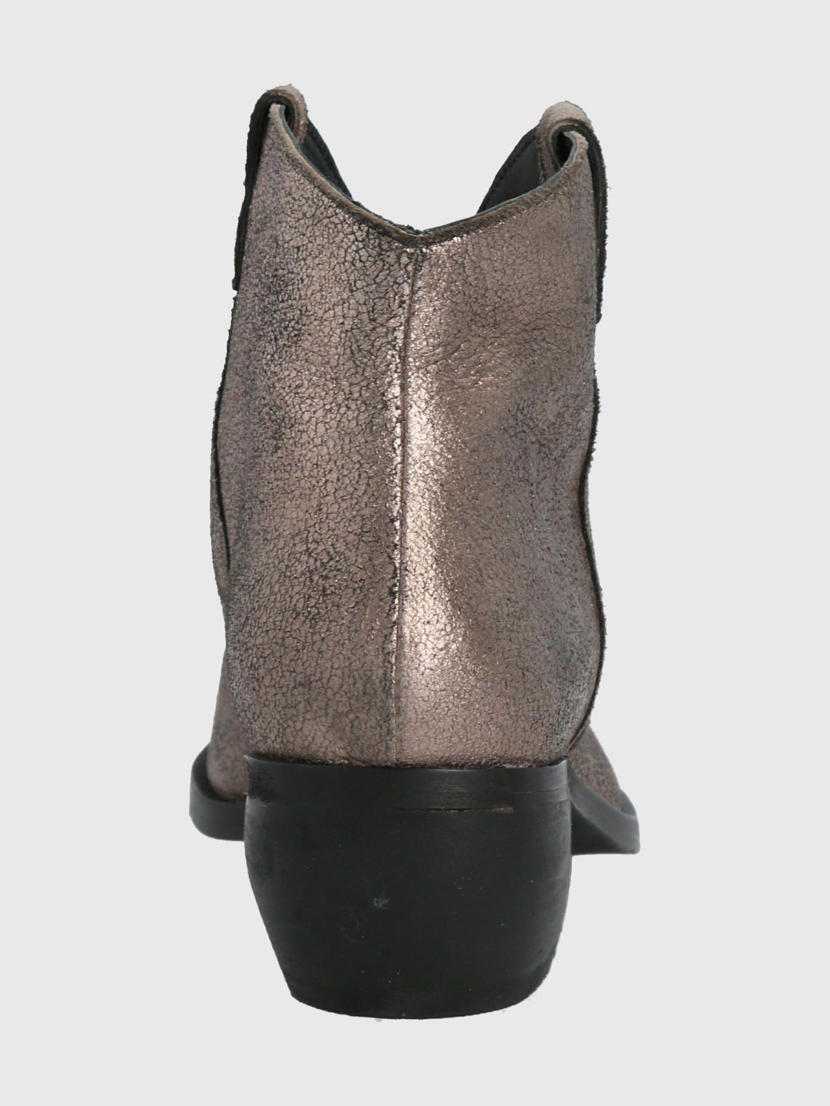 Botín Cuero Gris Mujer Nandrin -5