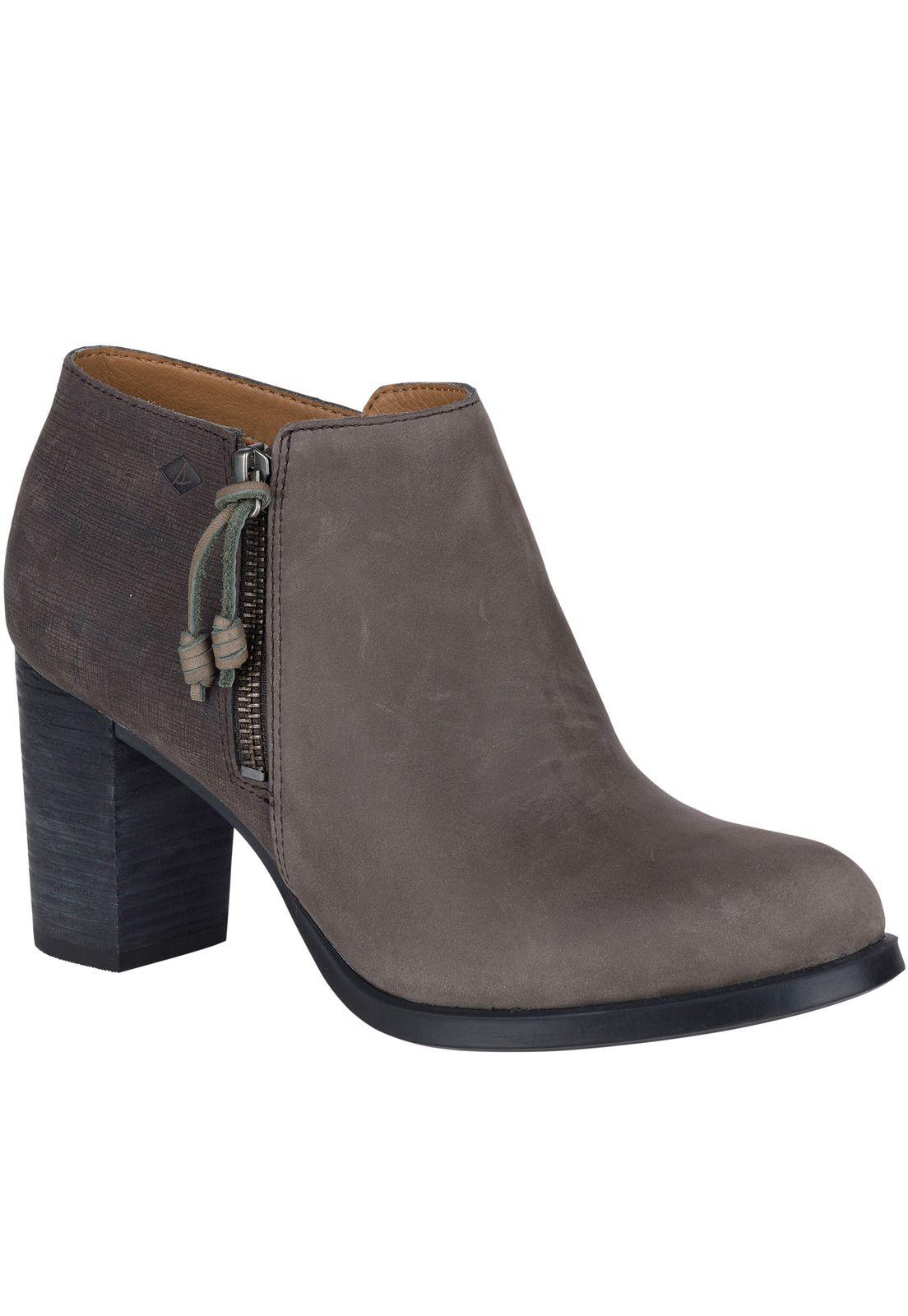 Botín Cuero Dasher Lille Gris Mujer Sperry-0