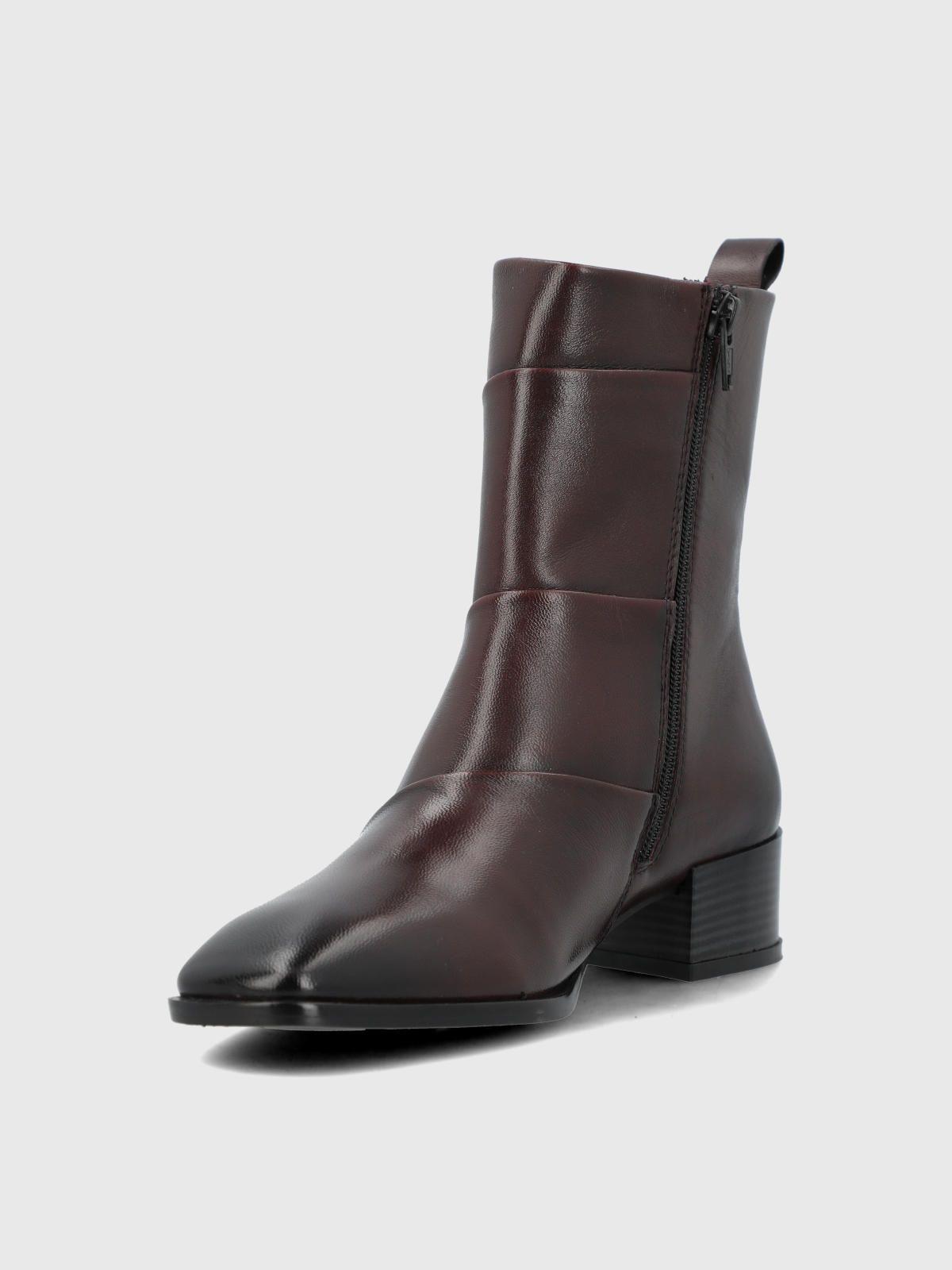 Botin Cuero Mujer Ivvy II Burdeo-5