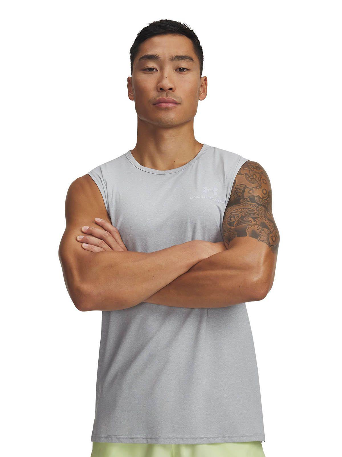 Polera S/M UA Vanish Energys Gris Hombre-0
