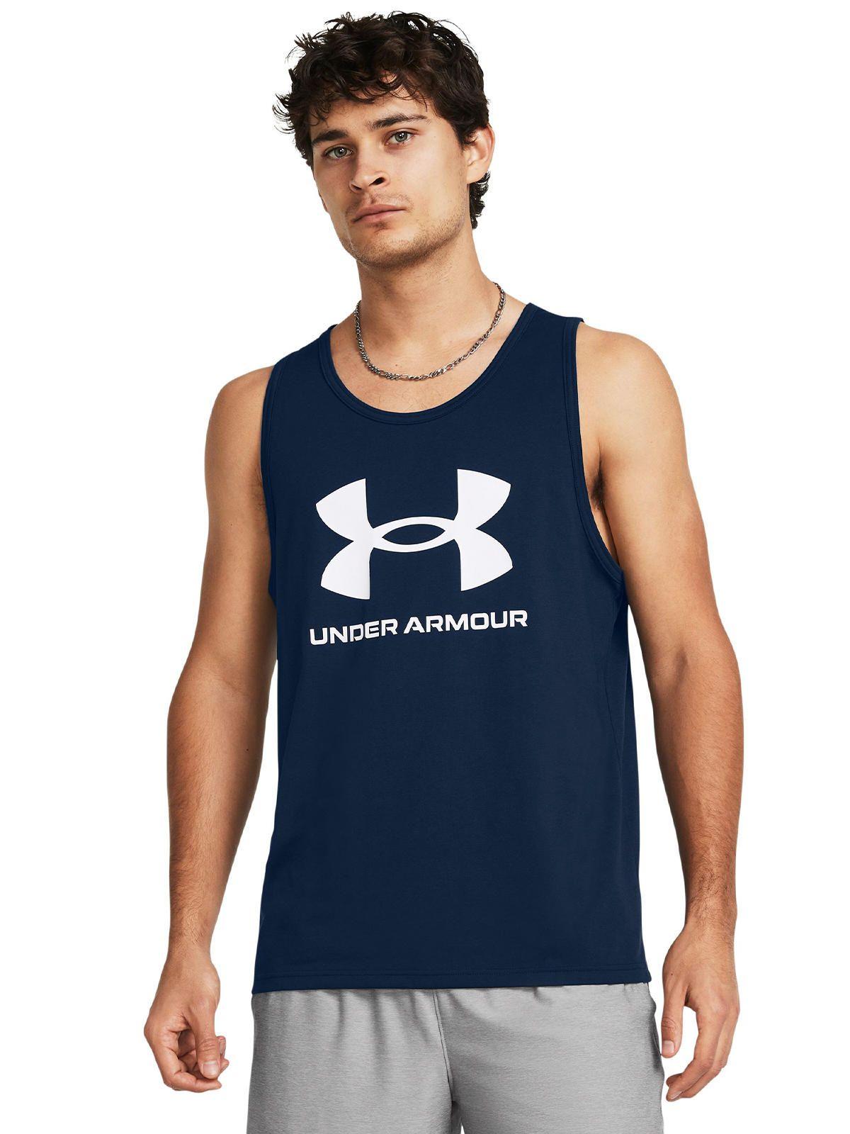Polera sin manga UA Sportstyle hombre Azul-3