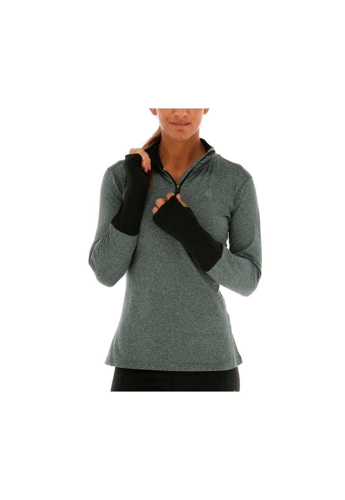 Polera M/L Ls Half Zip Maya Negro-0