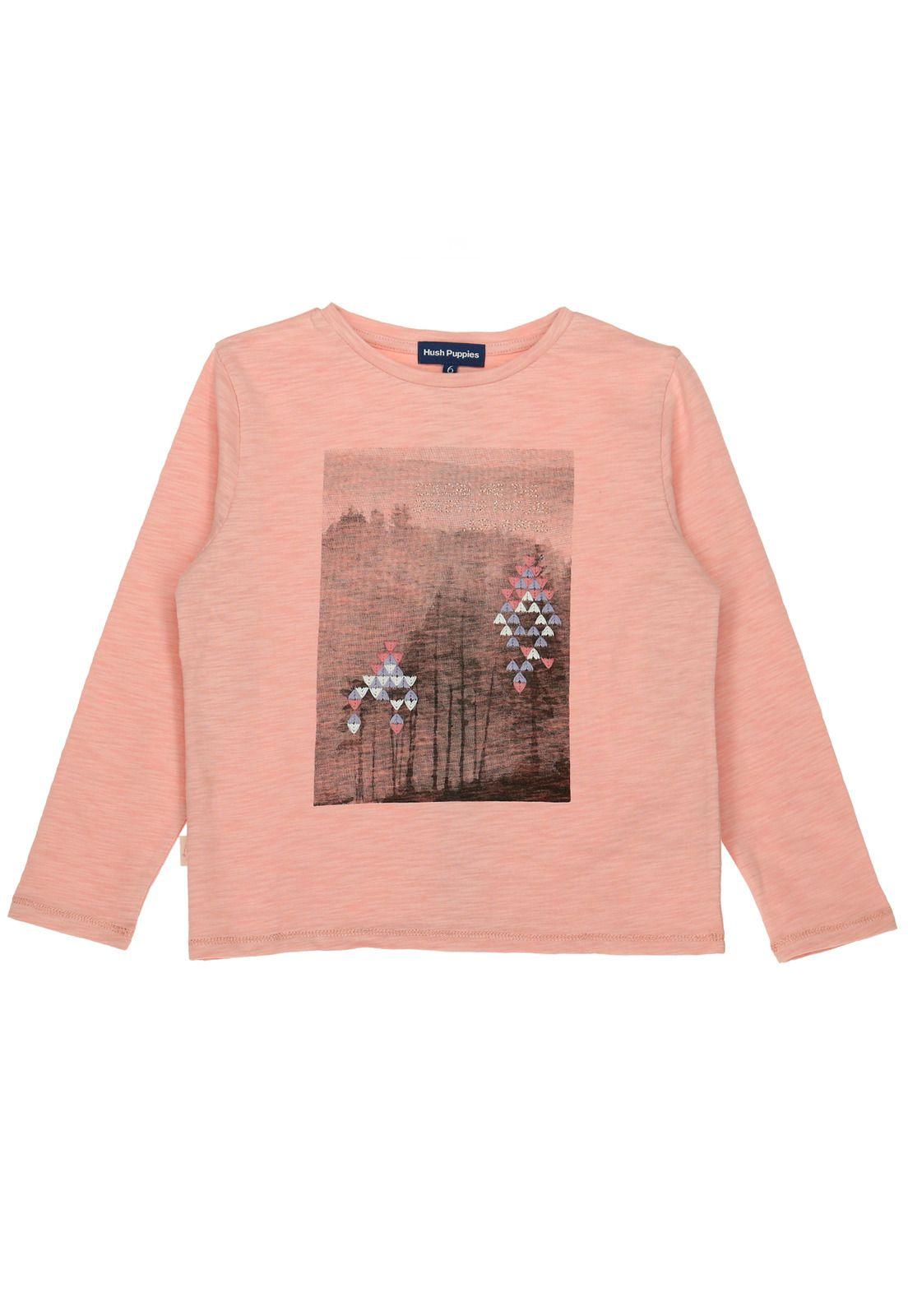 Polera Manga Larga Niña Print Bosque Rosa-0