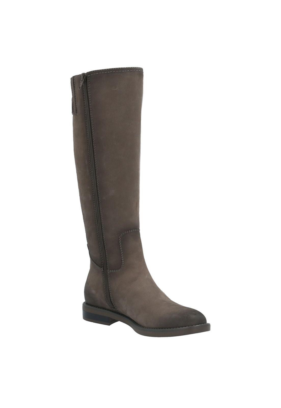 Bota Cuero Mujer Corelli Gris-0