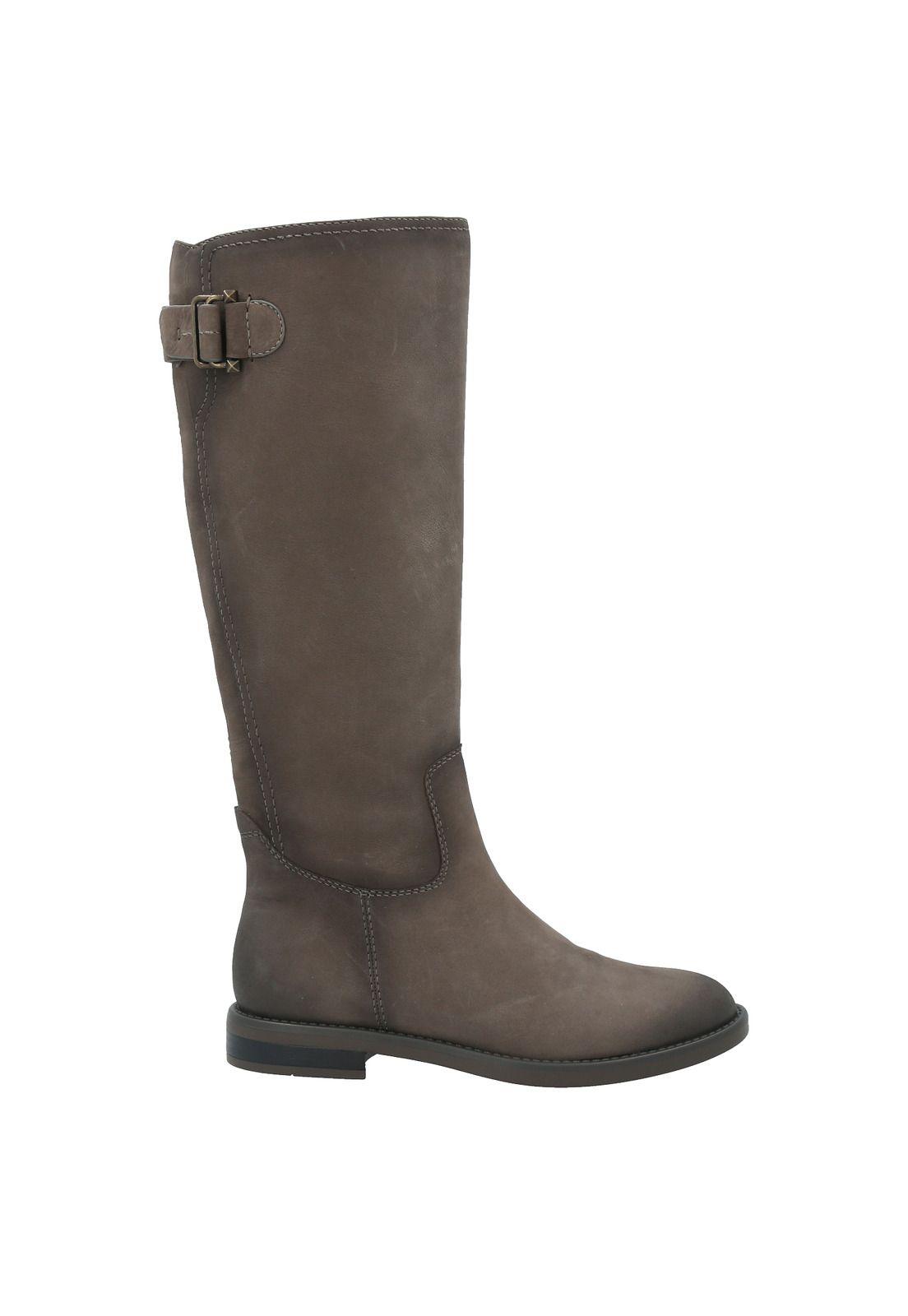 Bota Cuero Mujer Corelli Gris-1