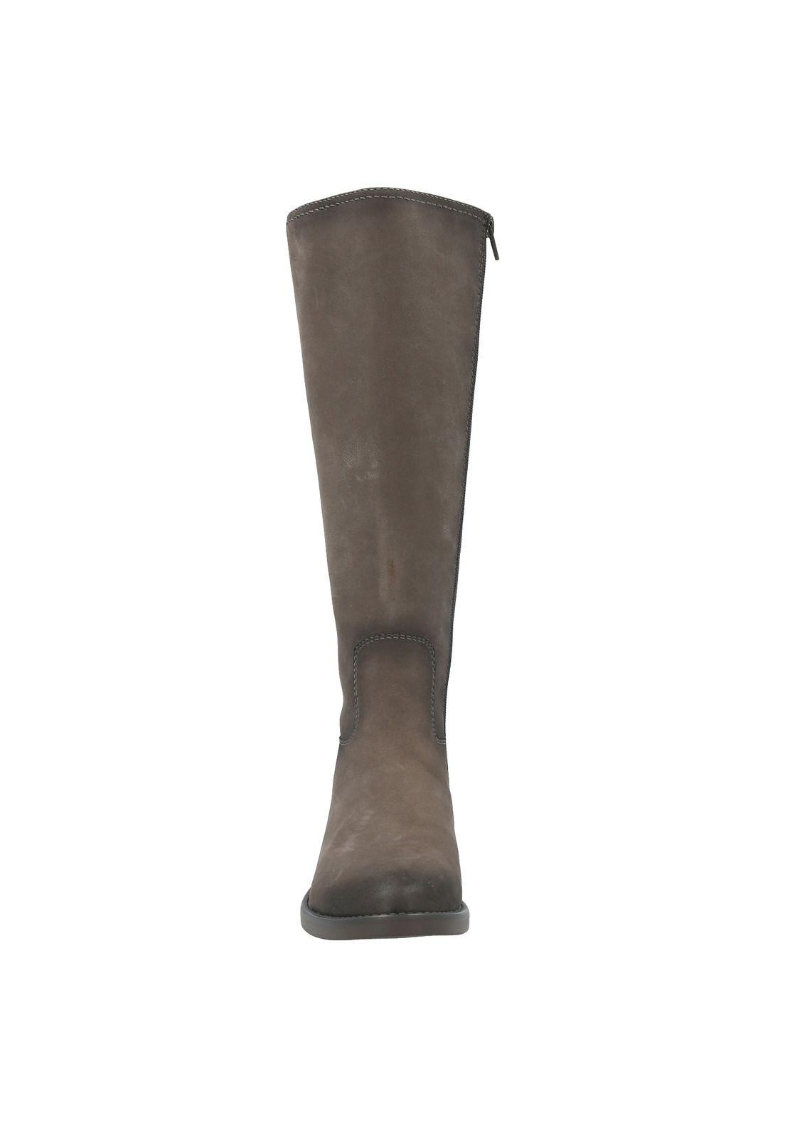 Bota Cuero Mujer Corelli Gris-2